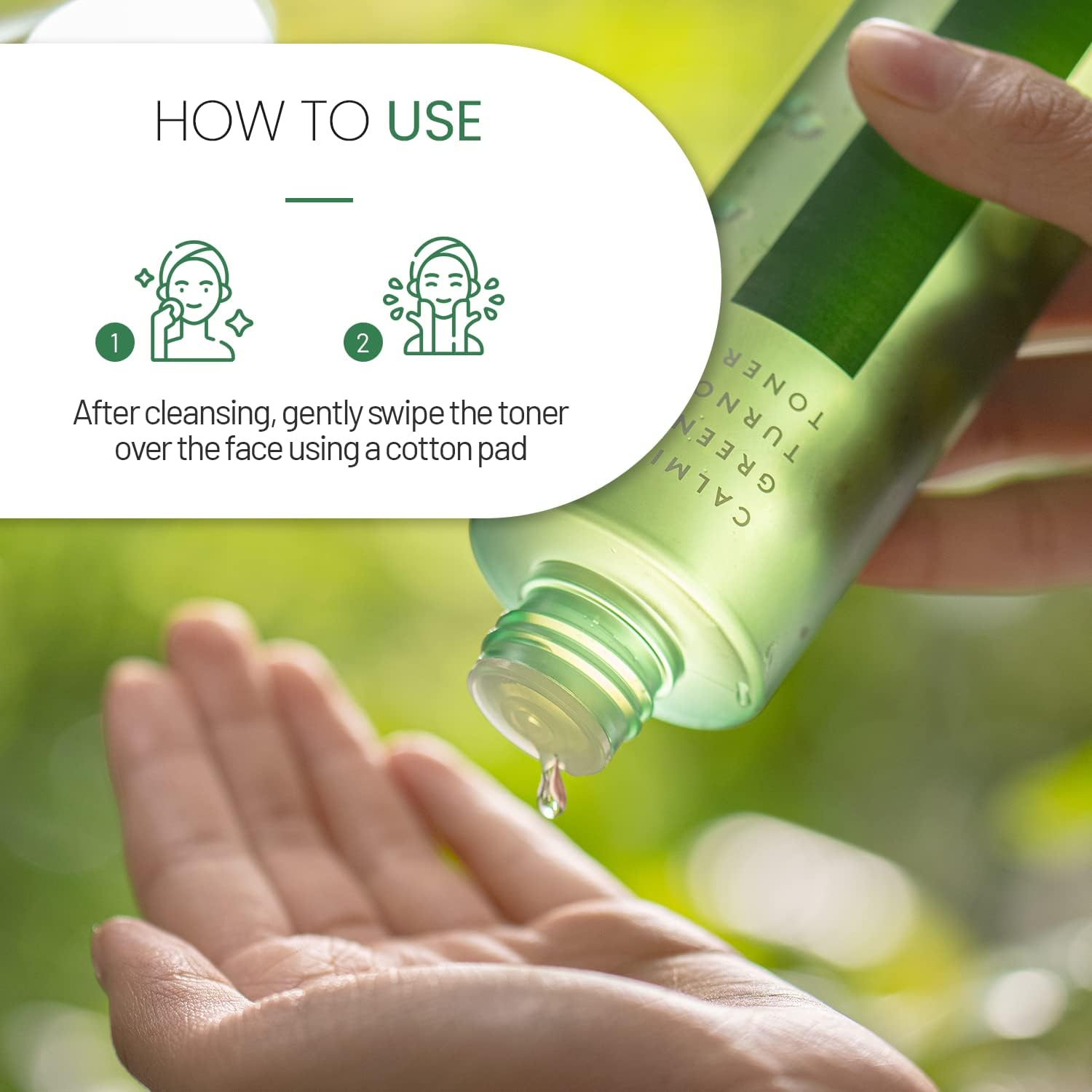 Calming Green Turnover Toner 6.75 fl. oz Hydrating Gentle Exfoliation AHA BHA PHA - Image 7