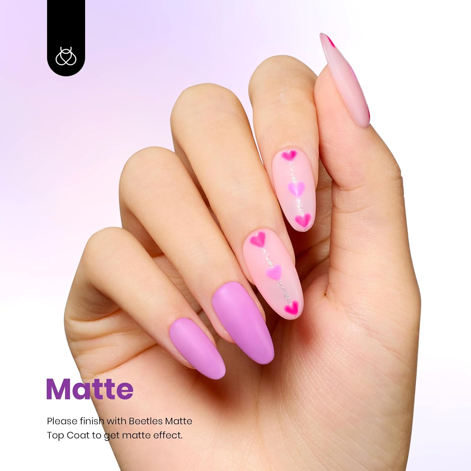 Beetles 15ml Purple Gel Nail Polish for DIY Manicure Nail Art Gift Set - Image 4