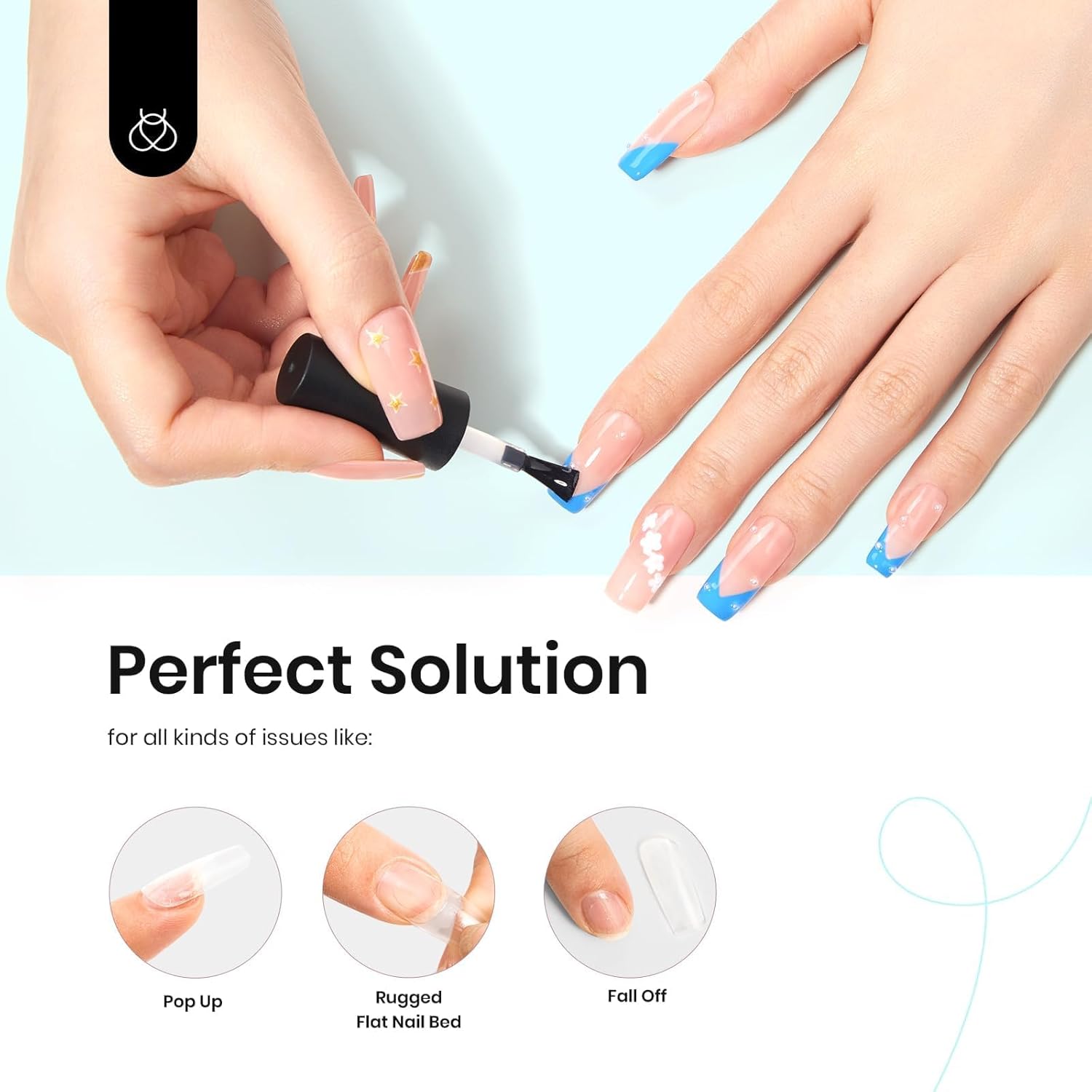 Beetles 9-in-1 Nail Glue Gel for Nail Tips & Acrylics, 15ml UV Curing - Image 6
