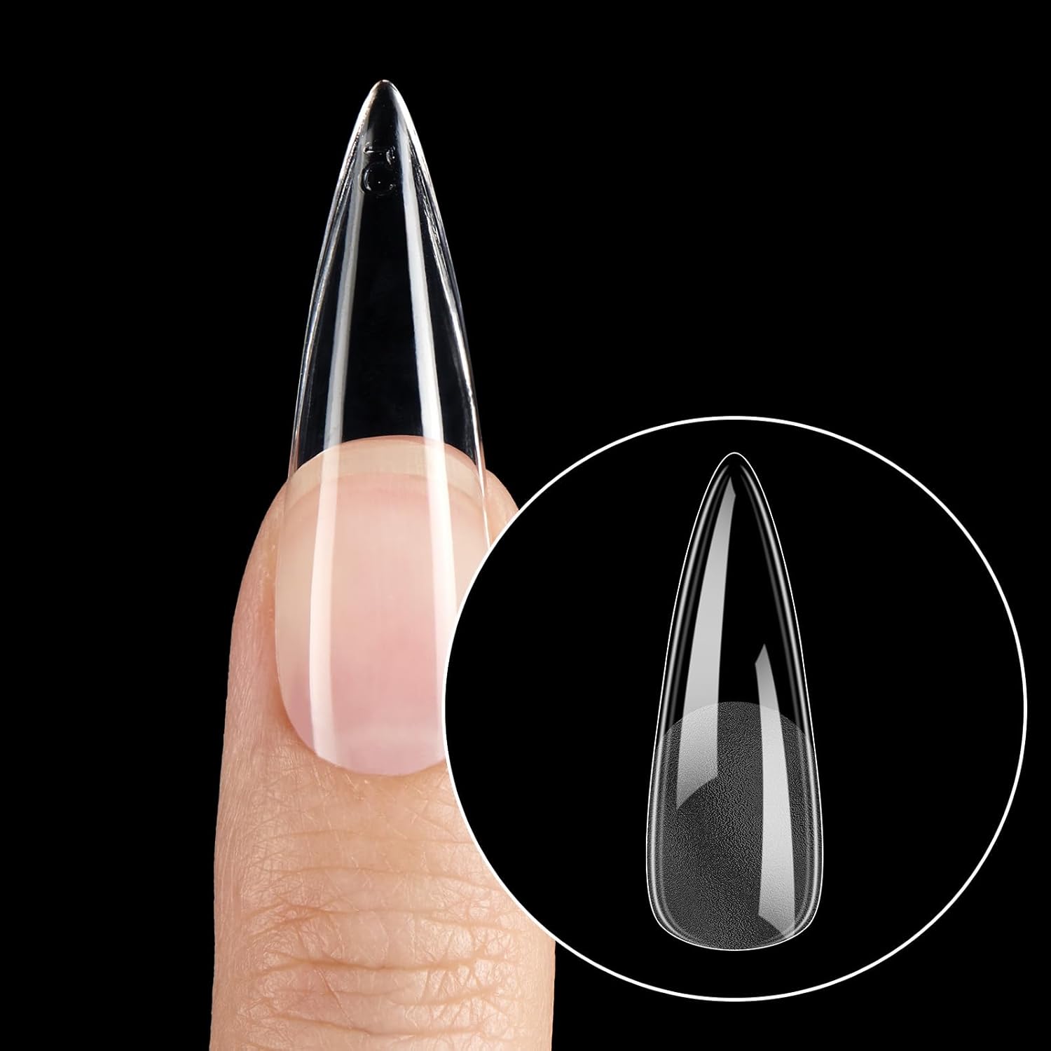 Beetles Stiletto Medium 288 Piece Pre-Shaped Soft Gel Acrylic Nail Tips - Image 8