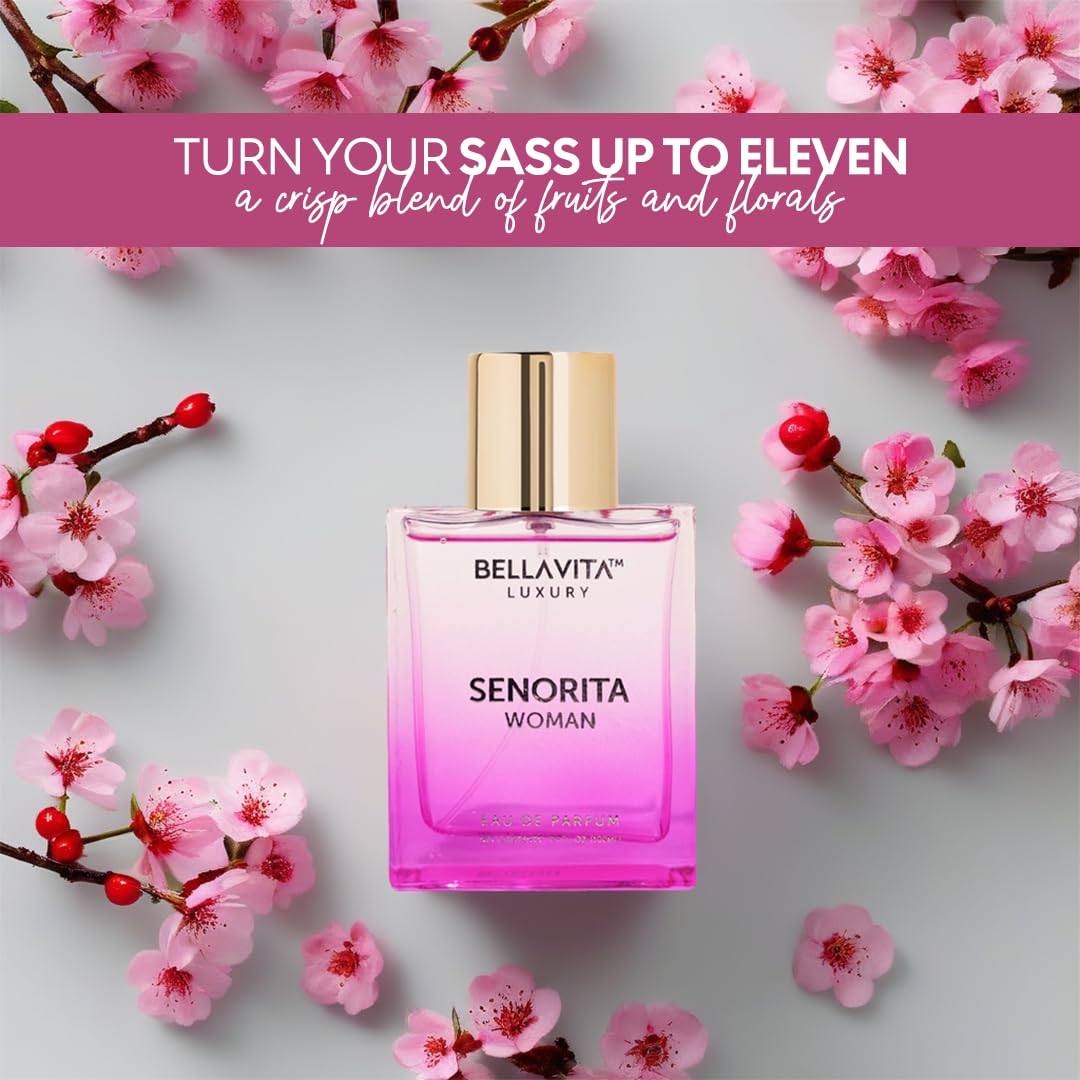 BellaVita Luxury SENORITA Women's Perfume 3.4 fl. oz Vegan Floral Fruity Vanilla Scent - Image 2