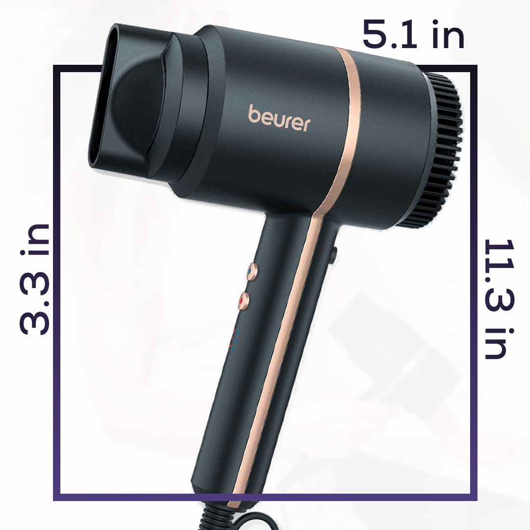 Beurer HC35 Black 1500W Compact Hair Dryer with Ionic Technology and Cold Shot - Image 9