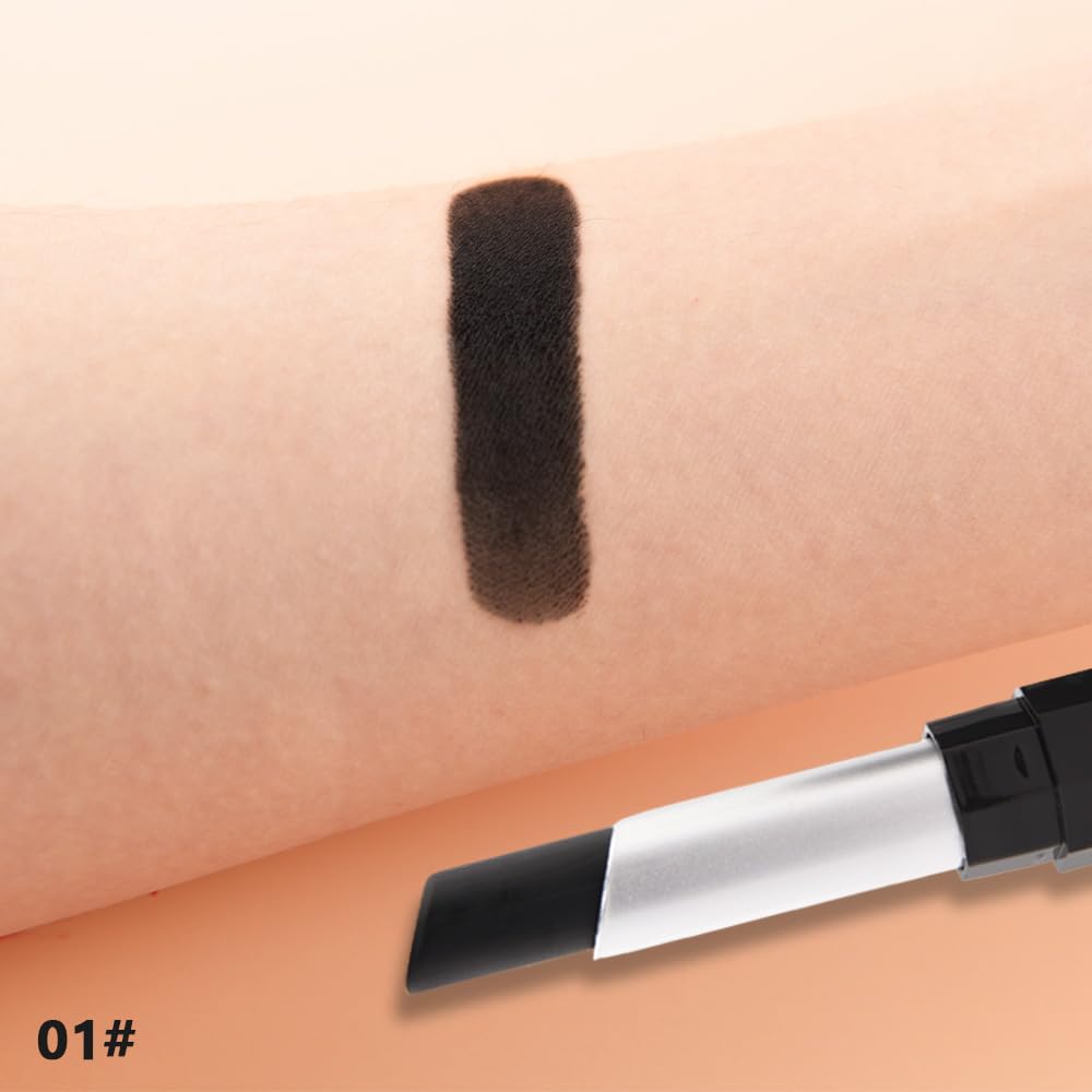 Matte Black Cream Lipstick Stick for Women, Smooth Crayon Lip Color Makeup, Shade 01 - Image 6