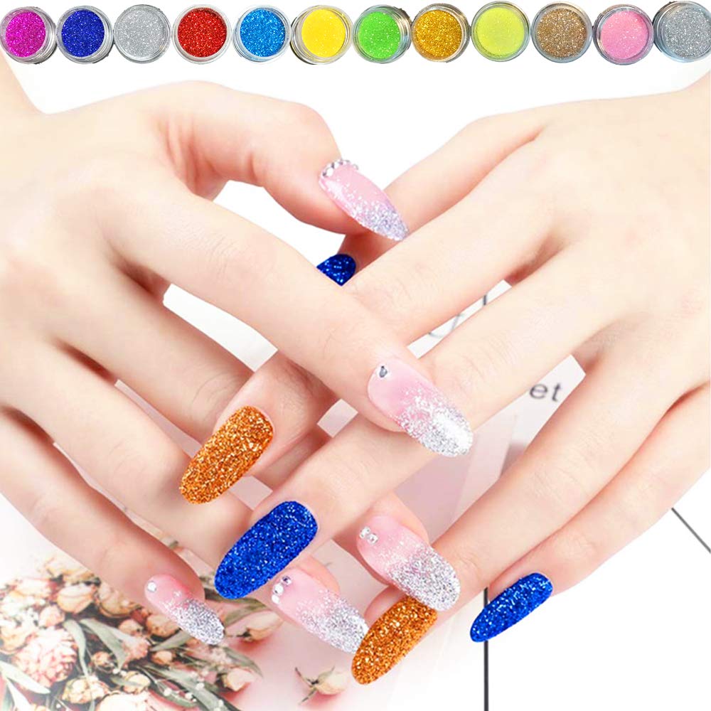 BLIFF Acrylic Nail Kit for Beginners with 12 Glitter Powders and Nail Art Tools - Image 7