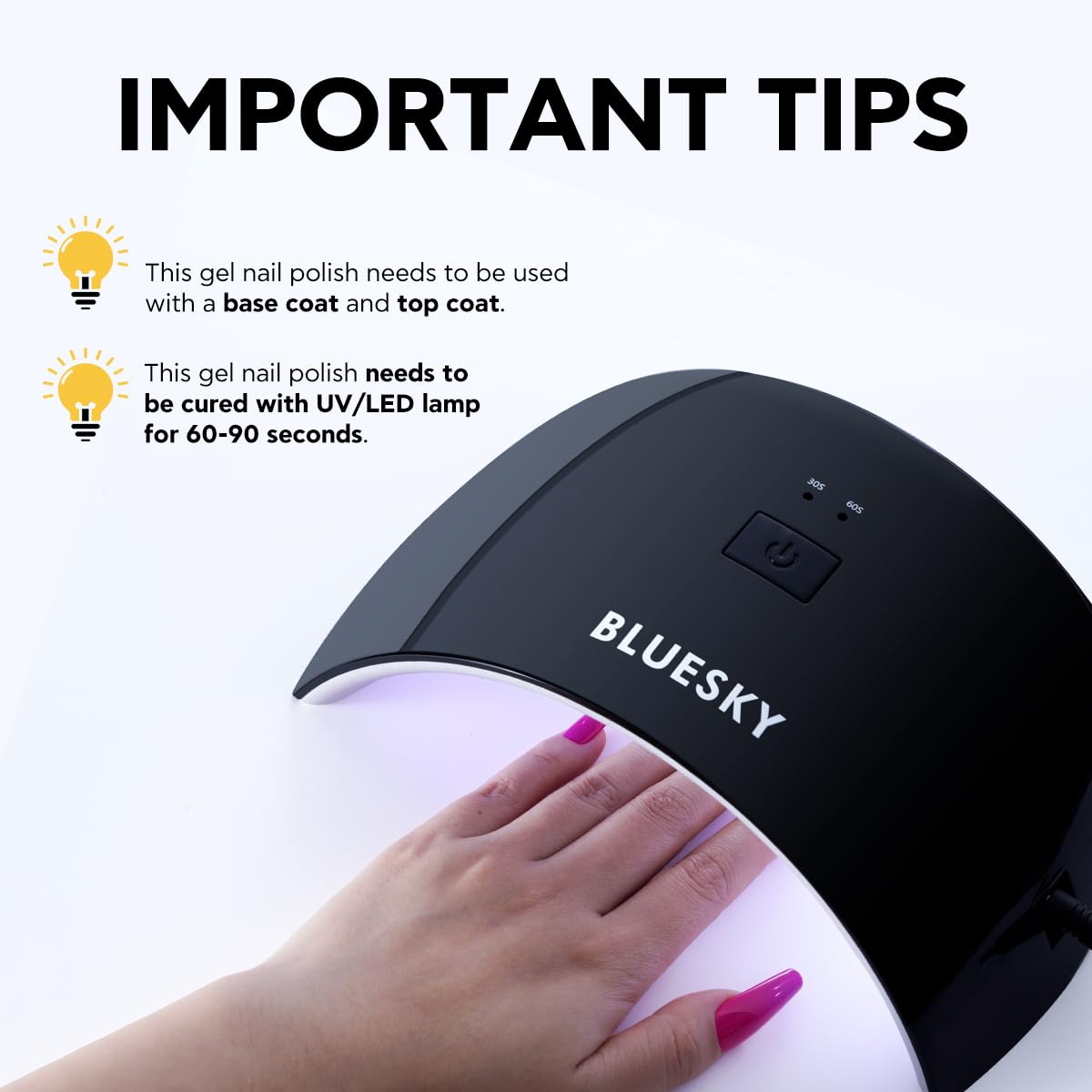 BLUESKY 15ML No Wipe Gel Top Coat for Professional Glossy Shine Finish - Image 7