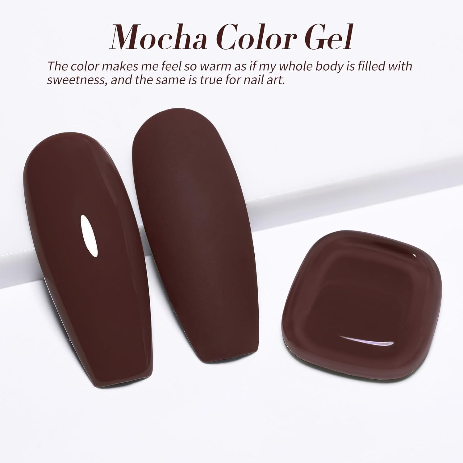 BORN PRETTY 15ML Dark Brown Gel Nail Polish for Fall Winter Mocha Caramel Nail Art - Image 5