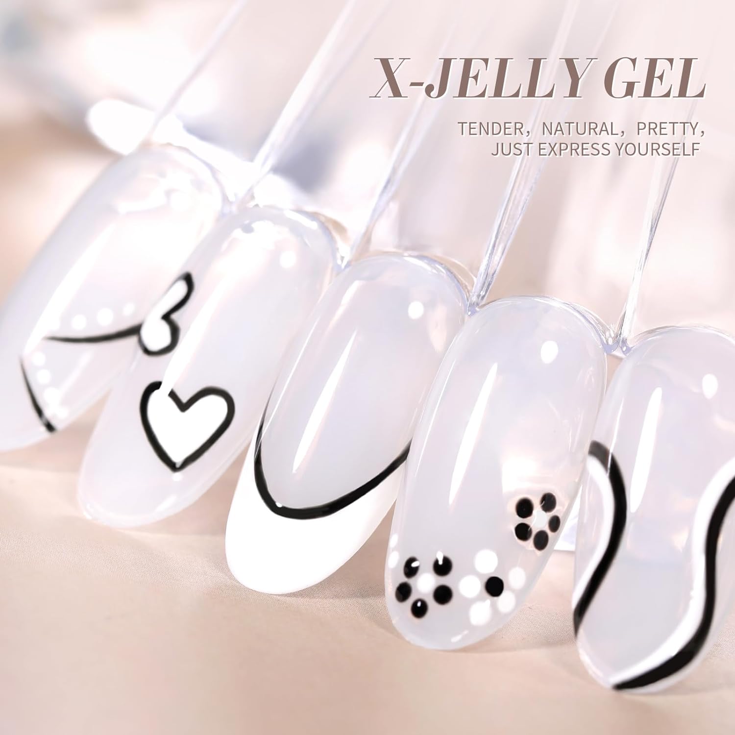 Born Pretty Milky White Sheer Gel Nail Polish 15ml Hema-Free Translucent Nail Art - Image 2