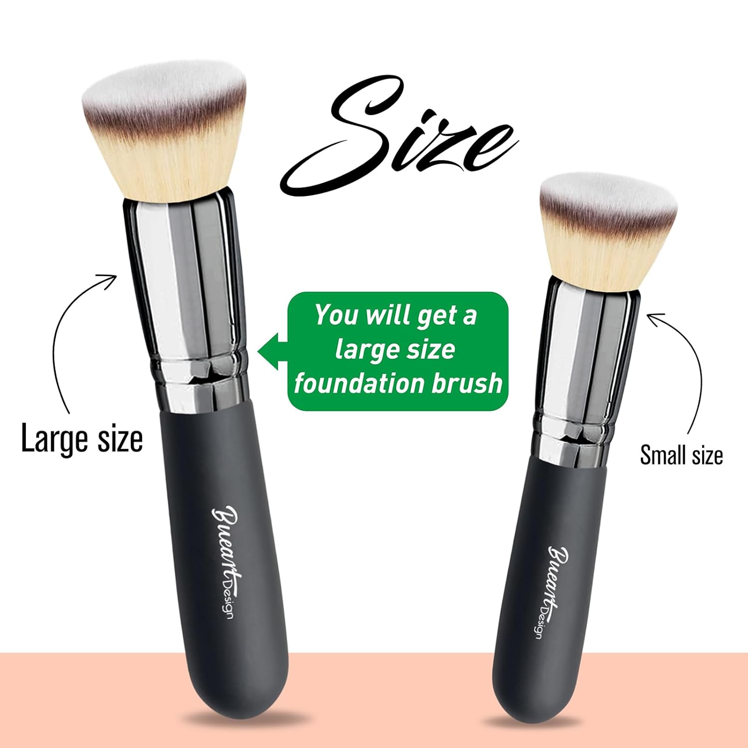 Bueart Design Ultra Soft Dense Flat Top Kabuki Foundation Makeup Brush for Blending - Image 8