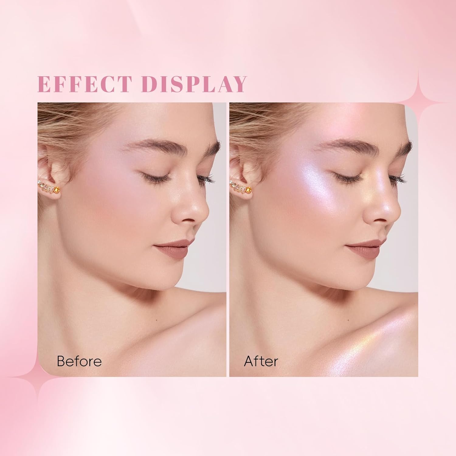 Chameleon Face Highlighter Palette 01 with Multichrome Glitter Shimmer for Long Lasting Eye Looks - Image 4