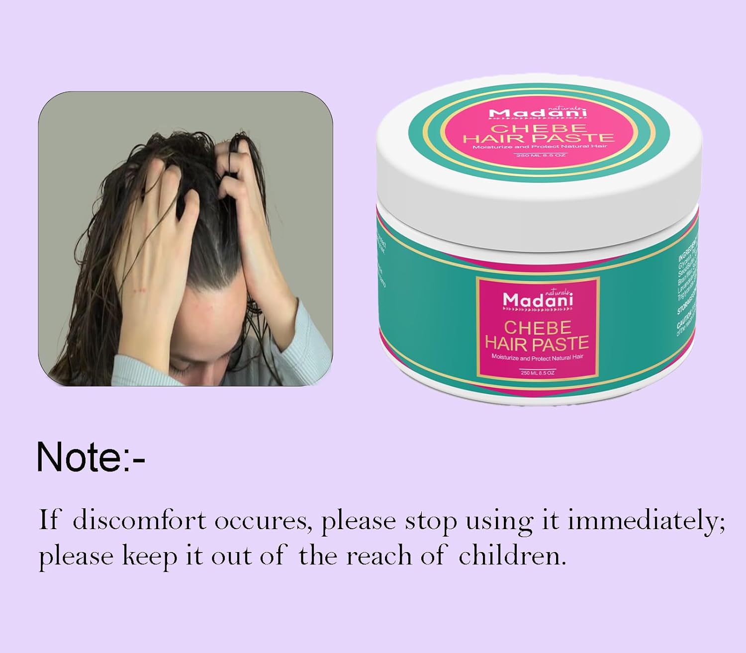 Chebe Hair Growth Paste with Lavender Oil 8 oz Scalp Moisturizer for Thinning Hair - Image 9