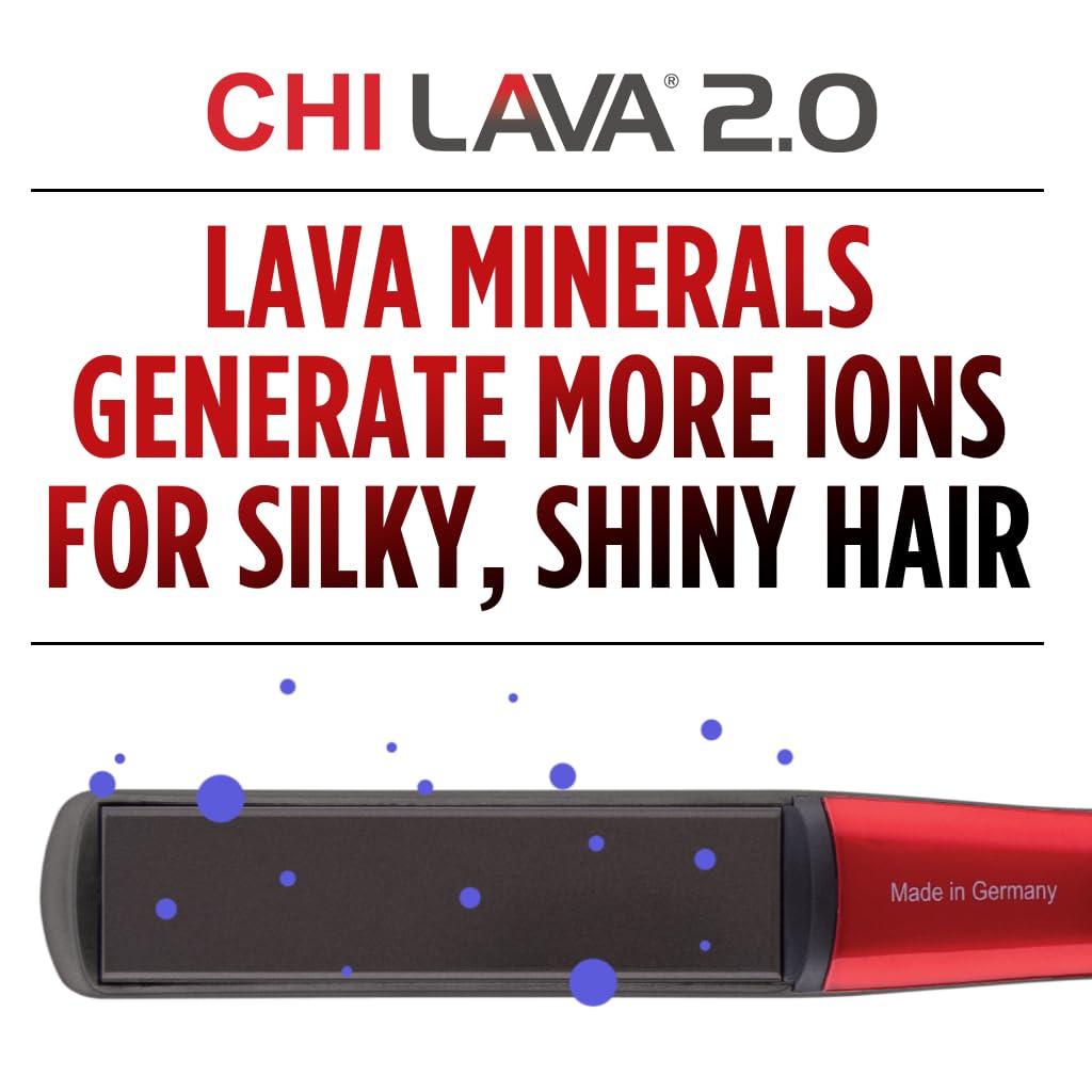 CHI Lava 2.0 Ergonomic Hair Straightener Flat Iron for Smooth Finish 1 inch plates - Image 3