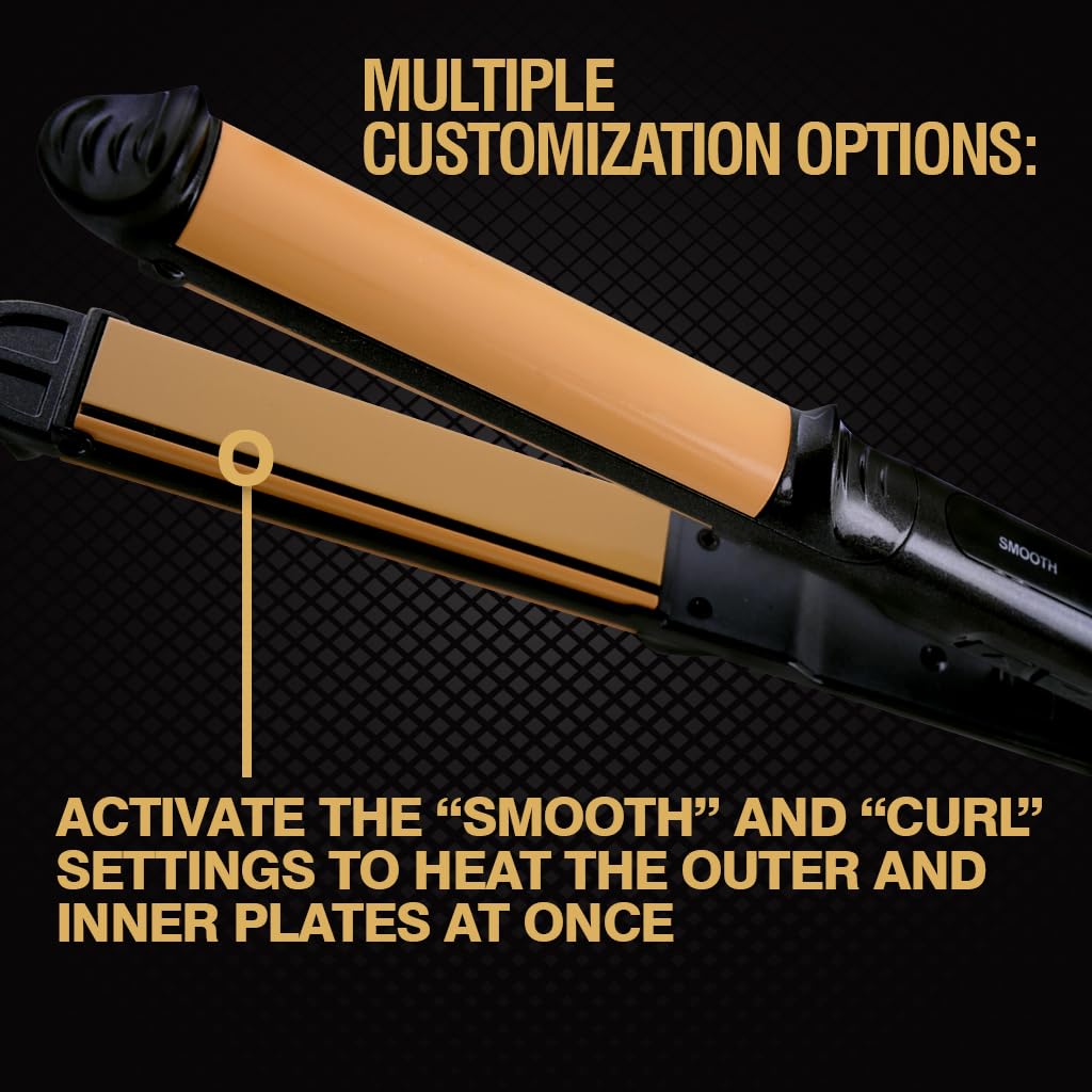 CHI Tourmaline Ceramic 3-in-1 Hairstyling Iron with 0.75" Barrel for Healthy Hair, Onyx Black - Image 2