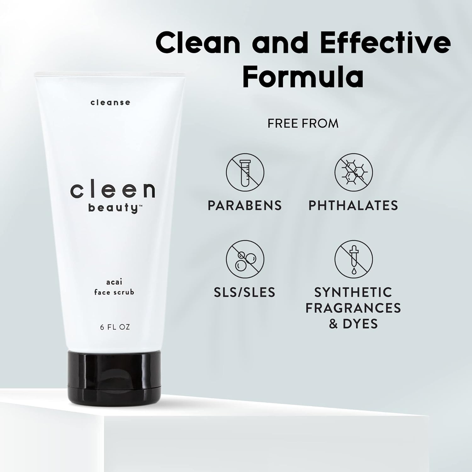 Clean Beauty Acai Facial Scrub 6.0 Fl Oz with Brazil Nut and Avocado Oil - Image 7