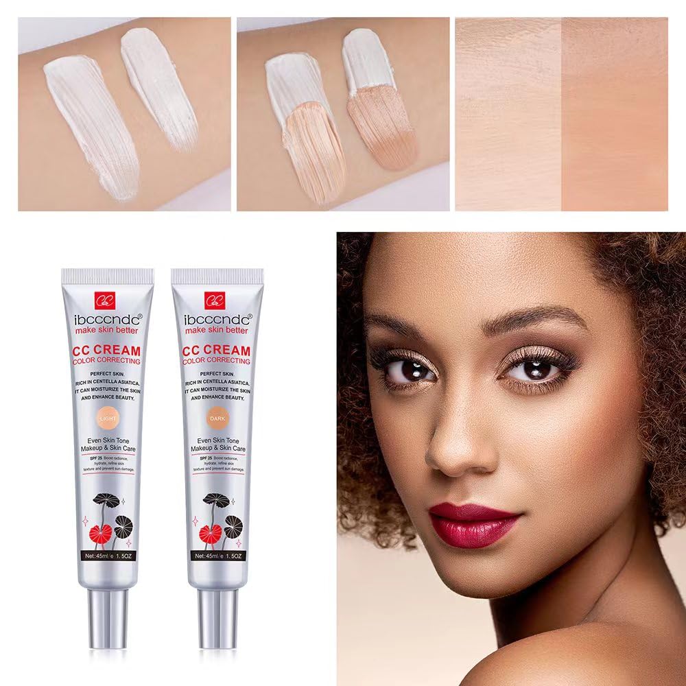 Light Shade Waterproof CC Cream Foundation SPF 25 1.5 Oz Capacity - Image 7