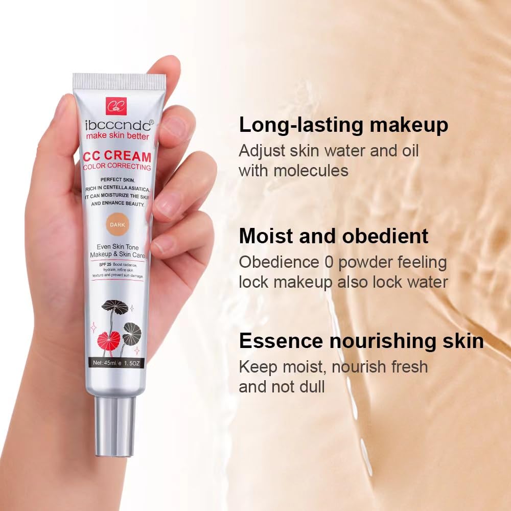 Light Shade Waterproof CC Cream Foundation SPF 25 1.5 Oz Capacity - Image 3