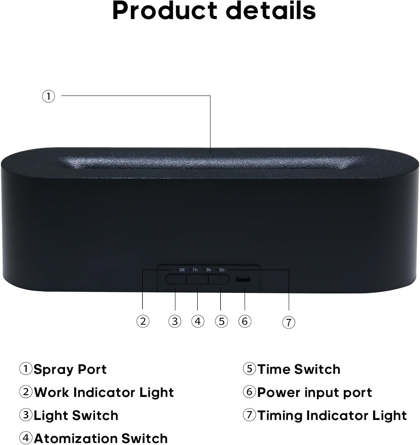 Portable Black Battery Operated Colorful Flame Aromatherapy Diffuser and Humidifier - Image 4