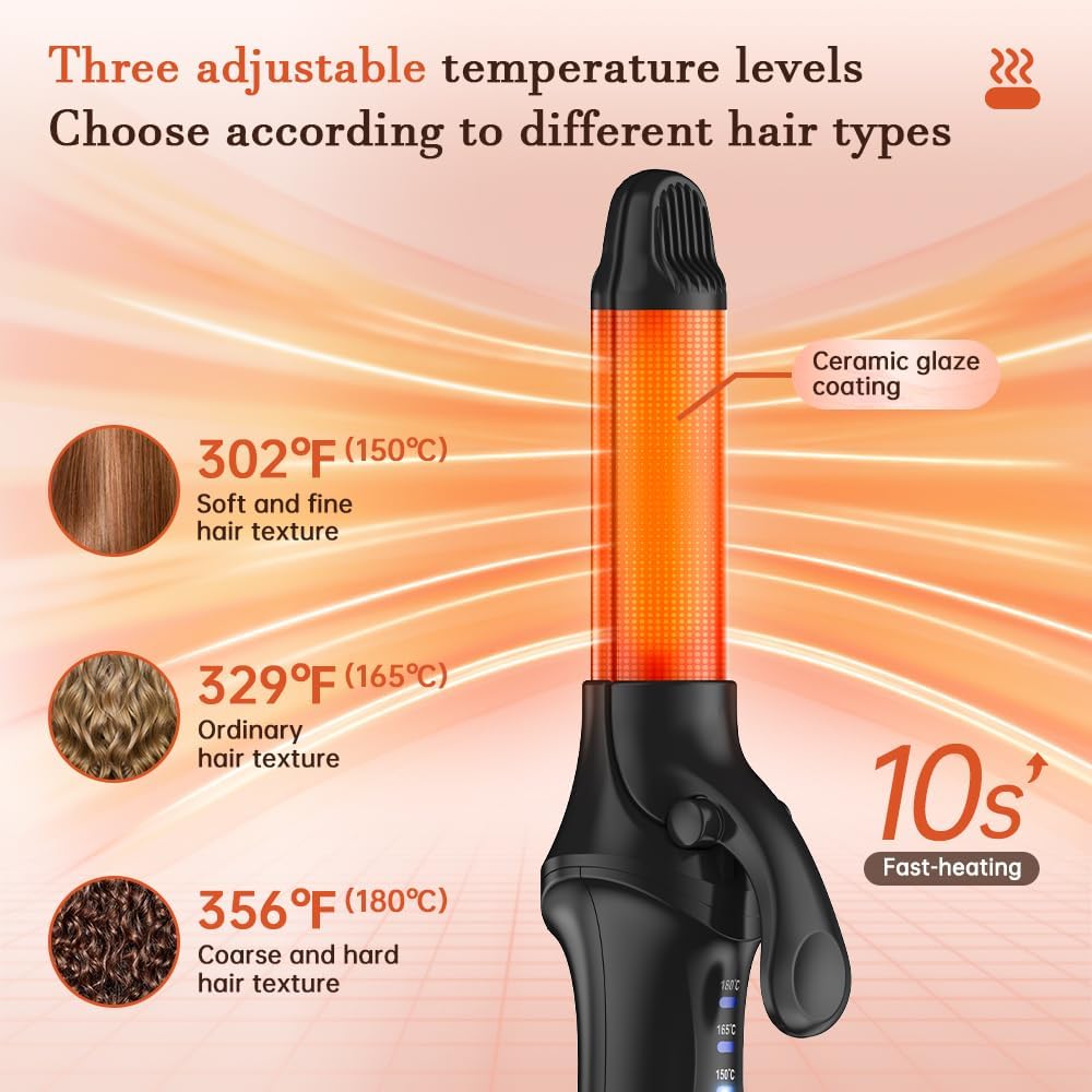 Rose Gold & Black 2-in-1 Cordless Rechargeable Curling Iron and Straightener, 4000mAh Battery - Image 3