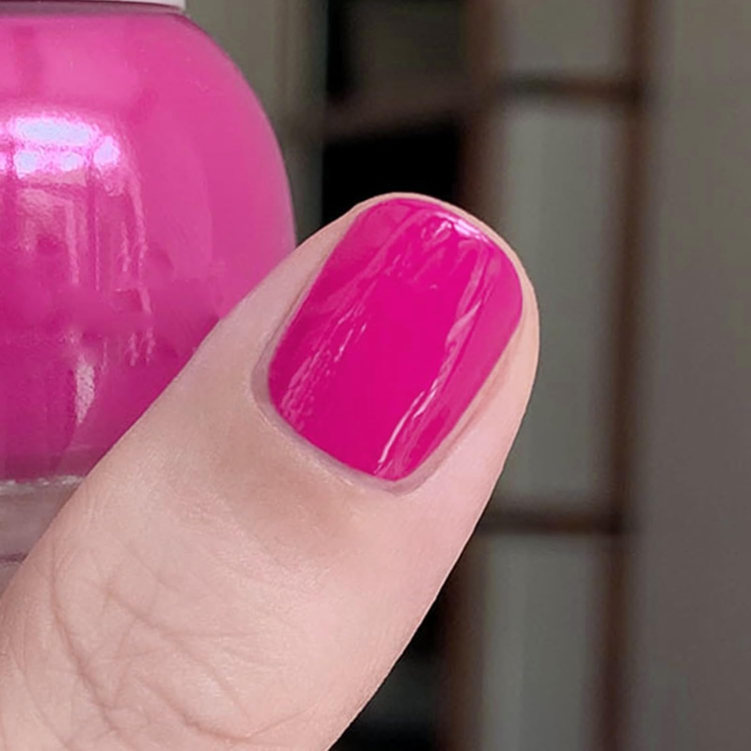COSMOO Quick Dry Hot Pink Vegan Nail Polish 0.34 fl oz Chip-Resistant - Image 8