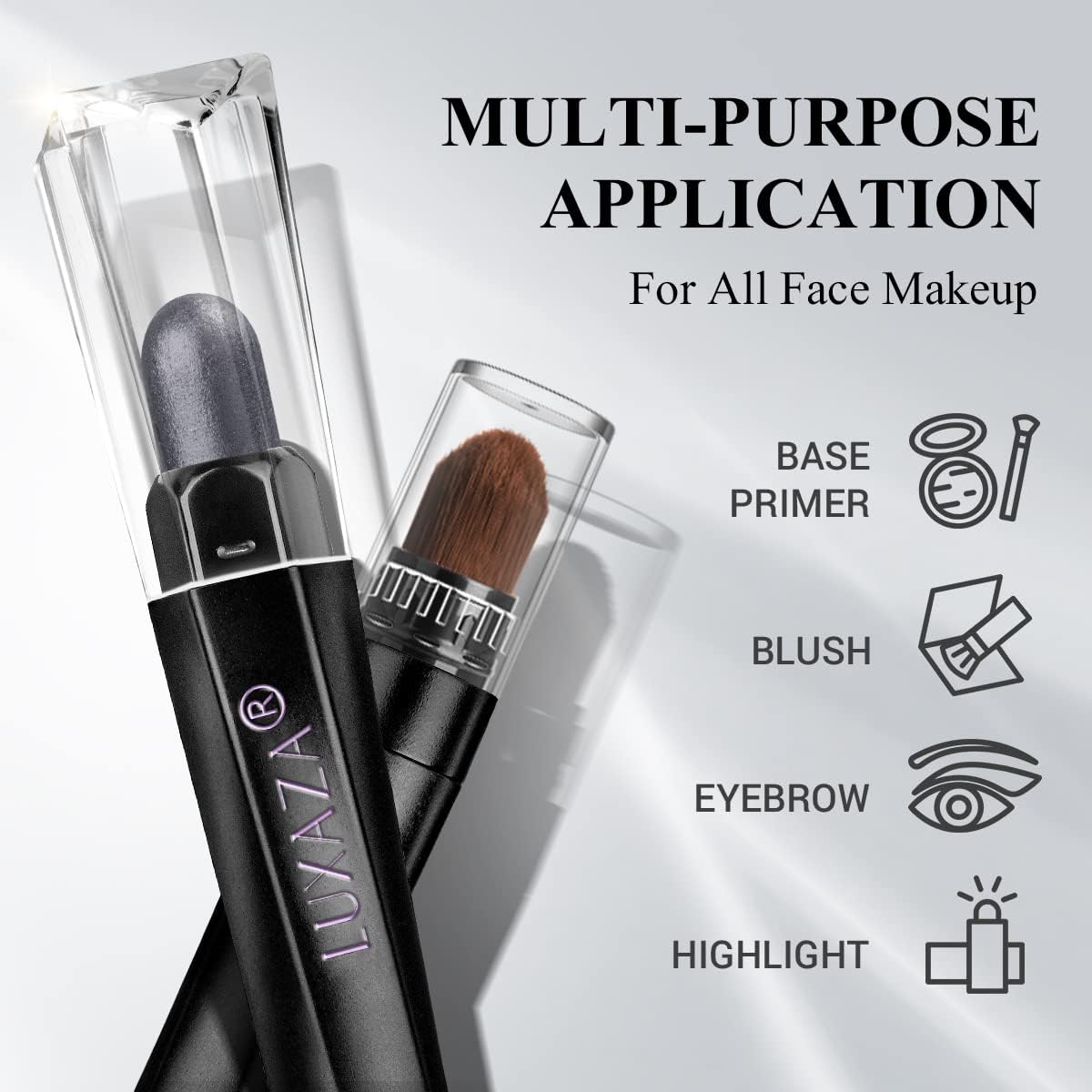 Hypoallergenic Waterproof Shimmer Cream Eyeshadow Stick with Blending Brush, Shade #99 - Image 7