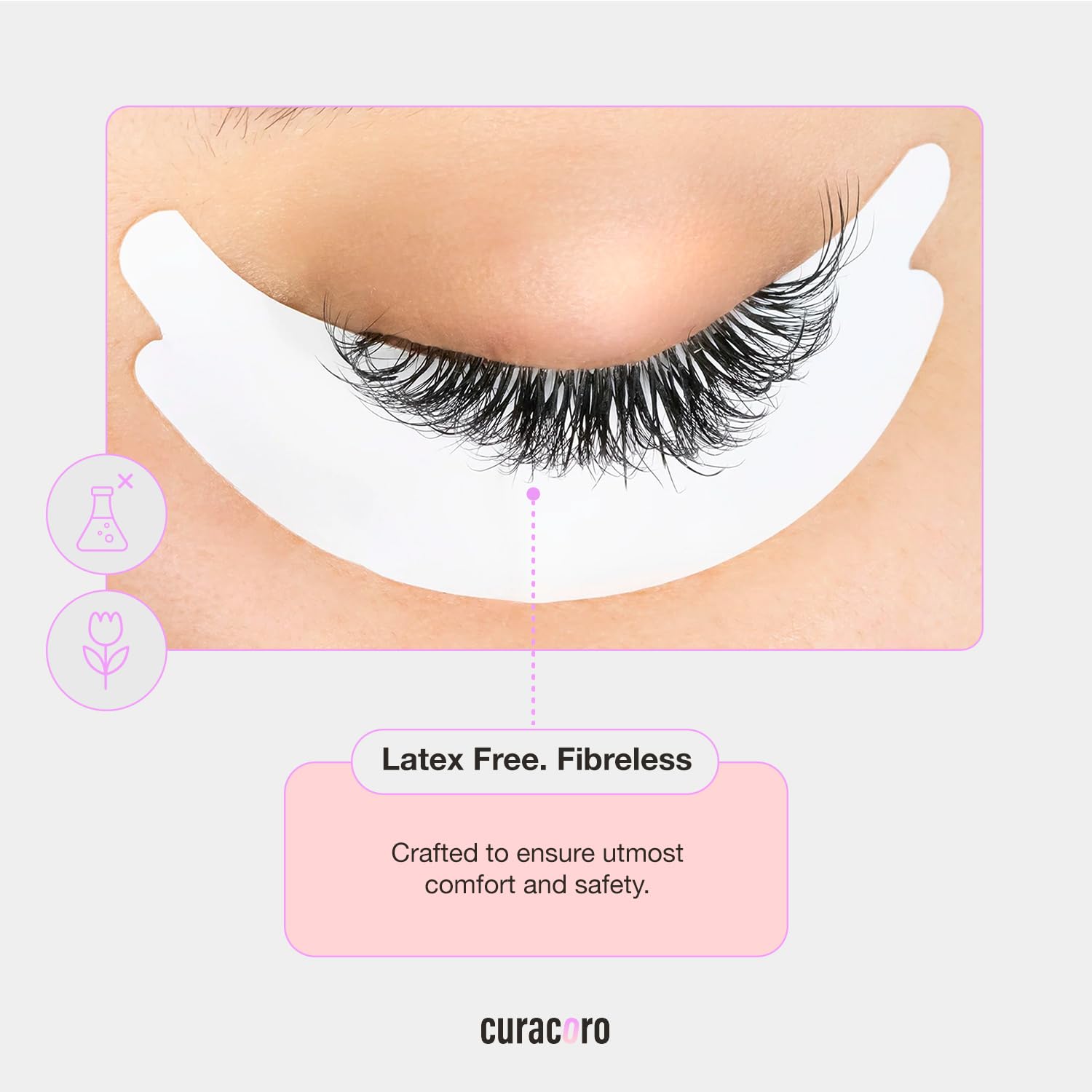 Curacoro Biogel Soft Eye Pads for Lash Extensions, Sensitive Skin, 10 Pairs - Image 4