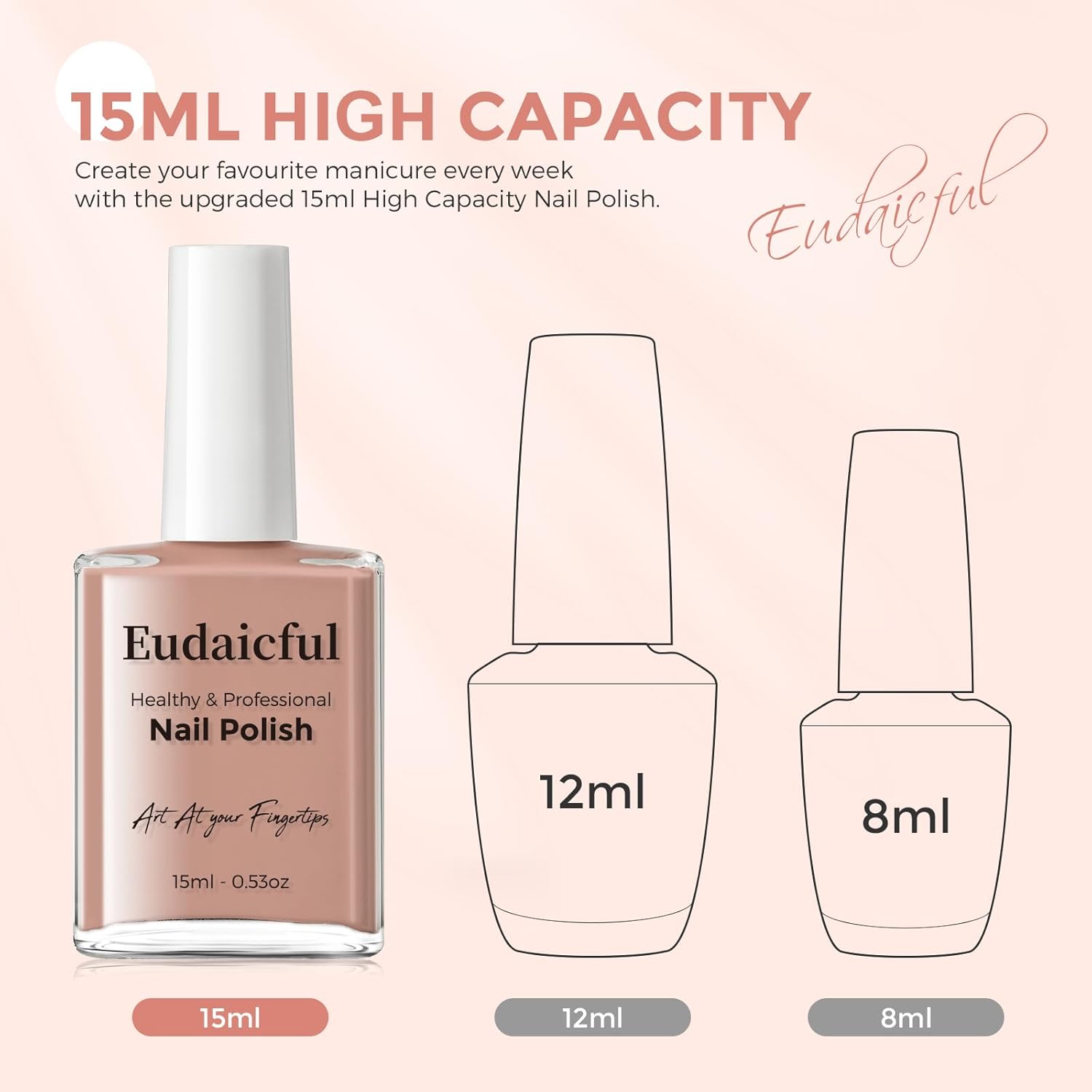 Quick Dry Deep Nude Nail Polish for Women, Air Drying Lacquer, 15ML Capacity - Image 8