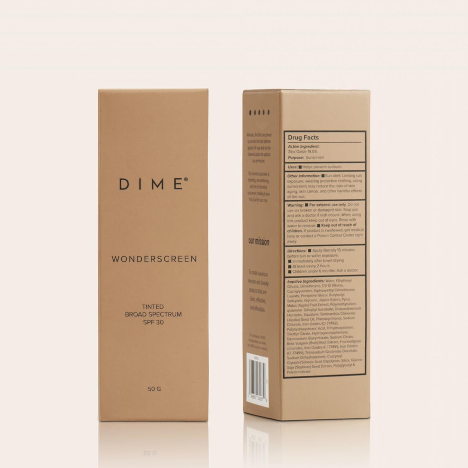 DIME Beauty Glow Wonderscreen SPF 30 Mineral Face Sunscreen 50g Shade 02 - Image 9