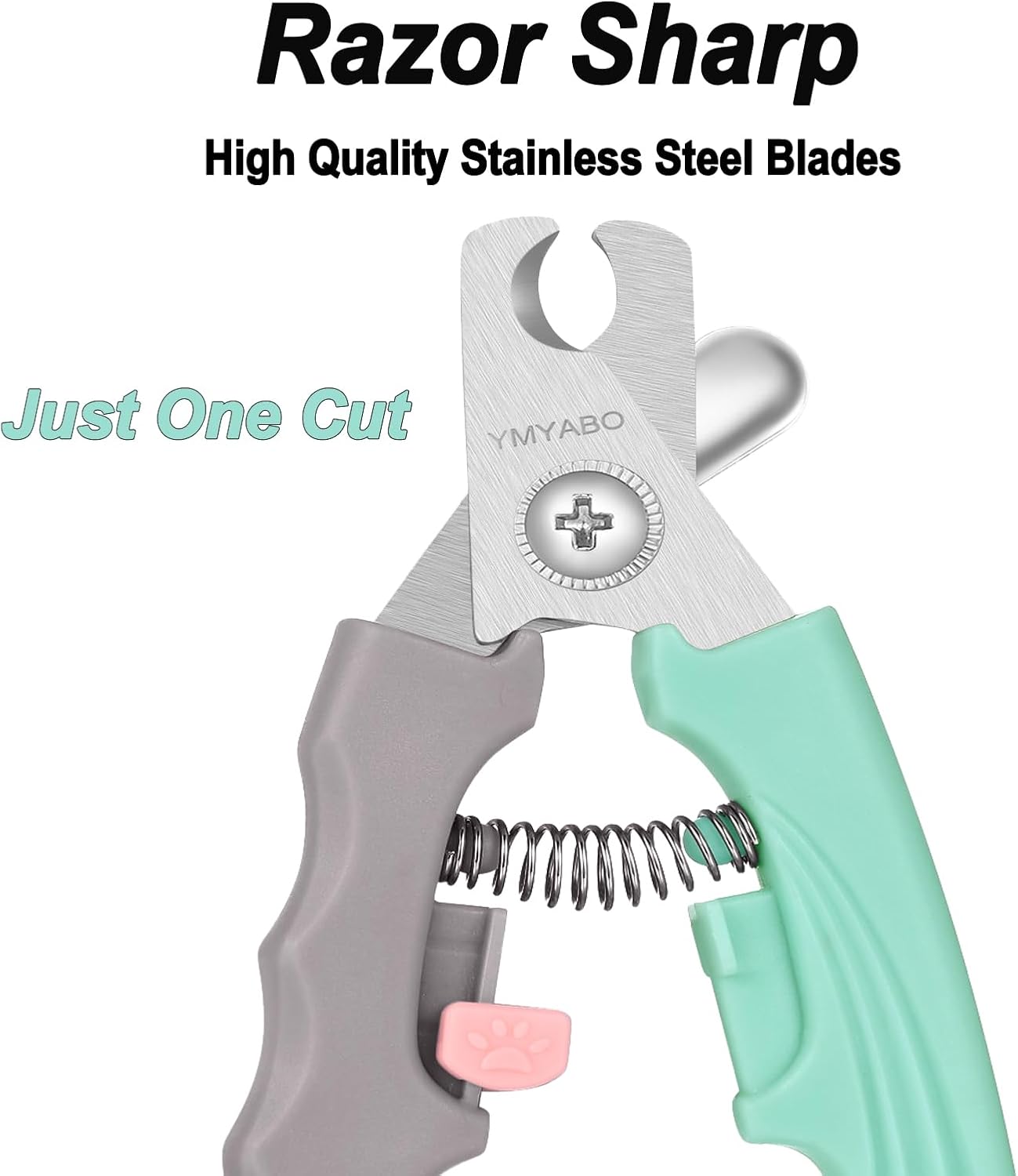 Green Nail Clippers with Safety Guard for Thick Dog Toenails - Image 3