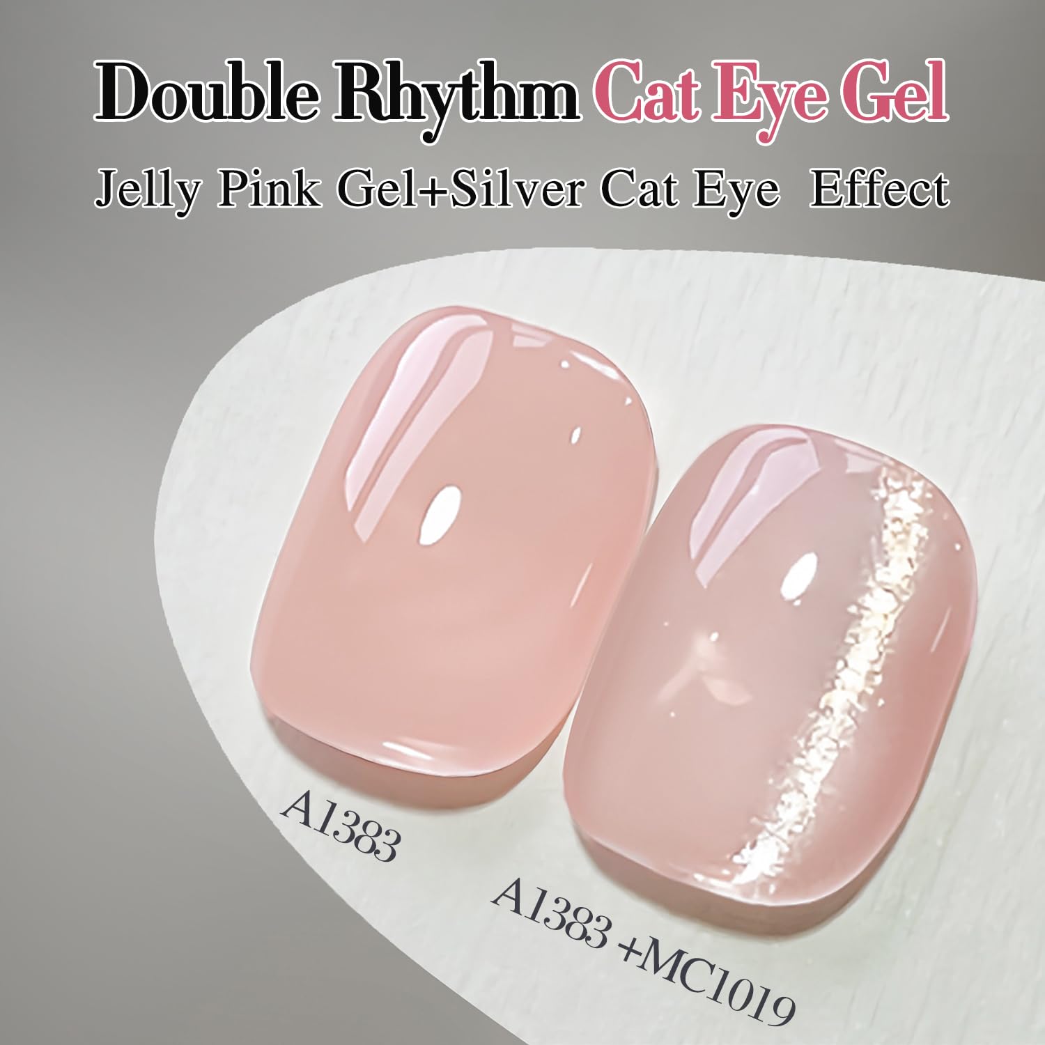 Double Rhythm 0.5 OZ Magnetic Cat Eye Gel Polish 15ML Silver Holographic Glitter - Image 5