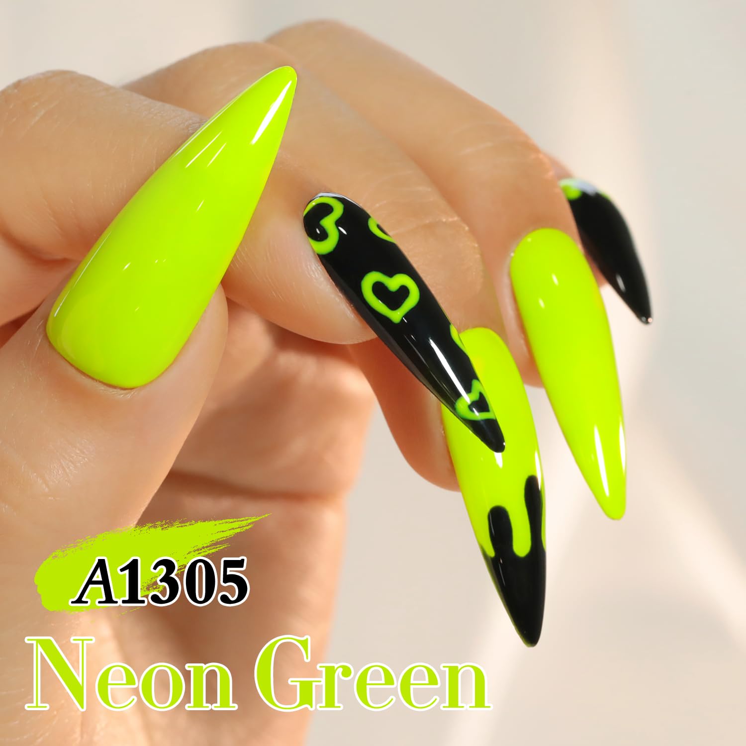 Double Rhythm 0.50 OZ Neon Green Hema-Free Gel Nail Polish 15 ML - Image 6