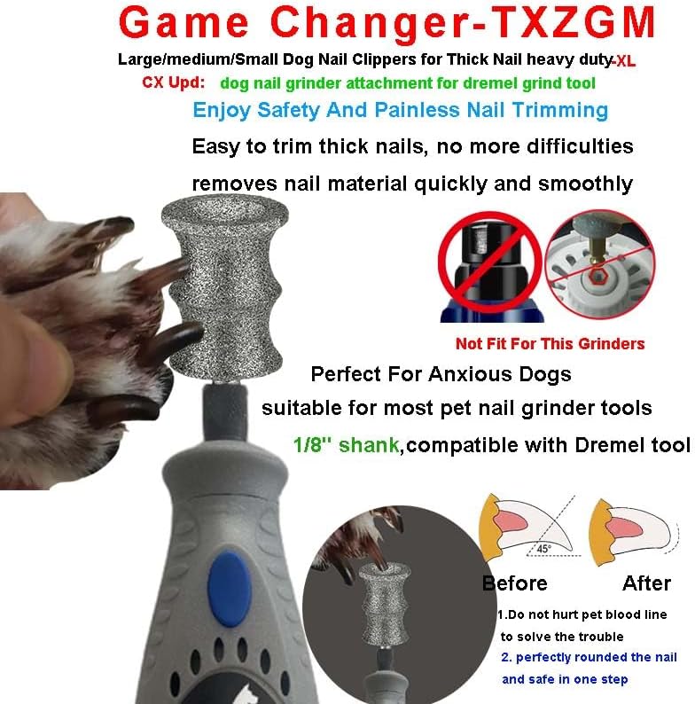 Dremel 7350 Pet Nail Grinder Replacement Diamond Bit Heads for All Pets - Image 5