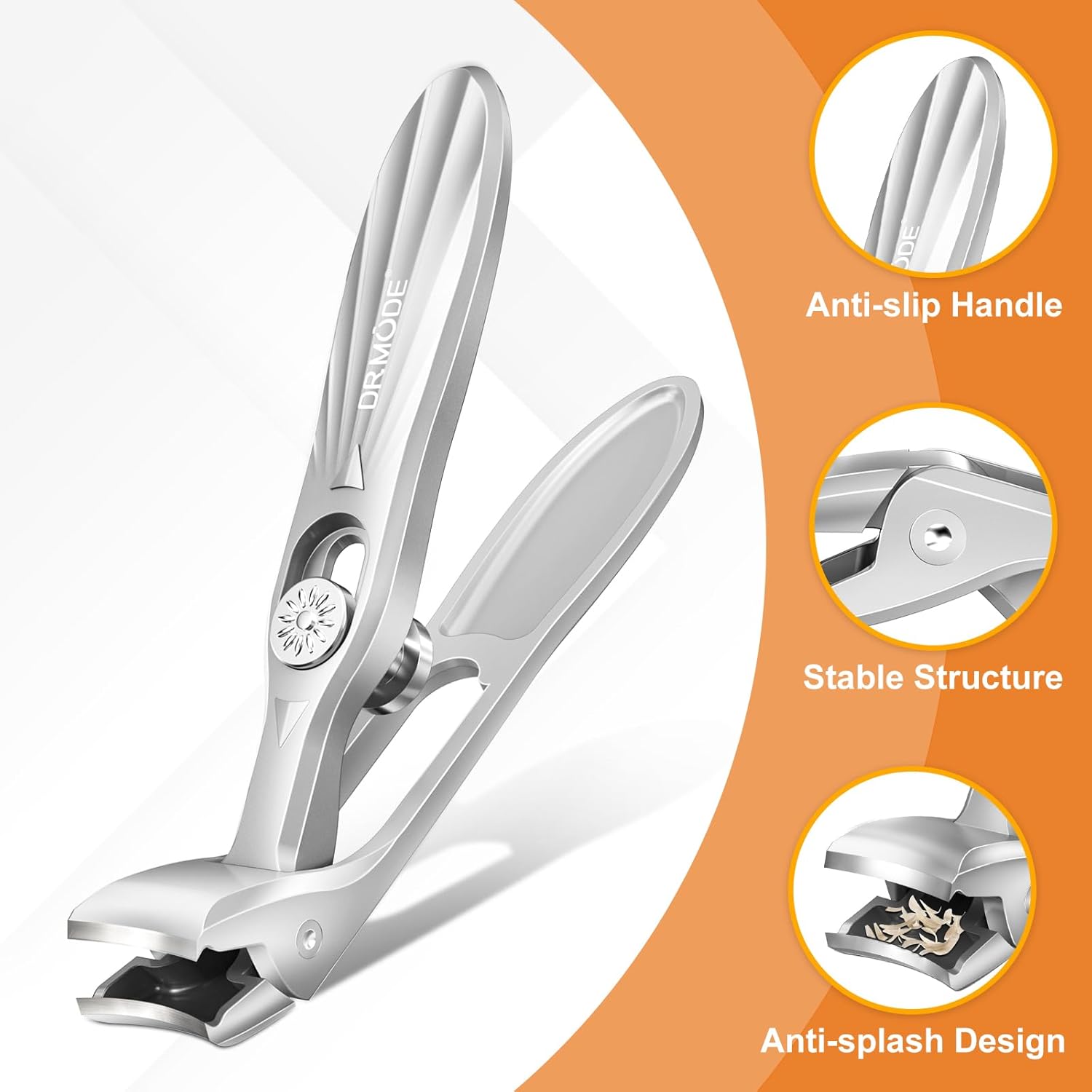 DRMODE Heavy Duty Nail Clippers for Thick Nails with Angled Head and Long Handle 13 words - Image 5