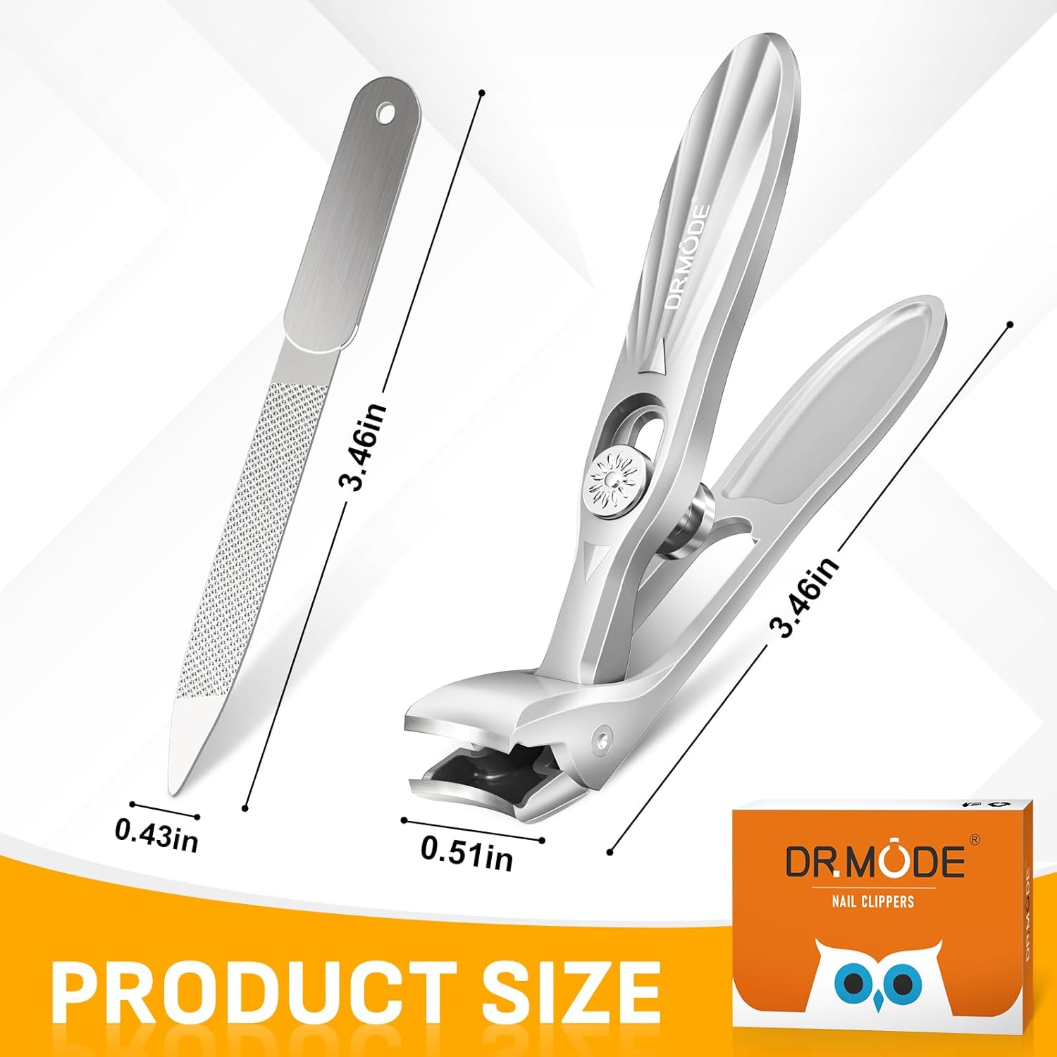 DRMODE Heavy Duty Nail Clippers for Thick Nails with Angled Head and Long Handle 13 words - Image 8