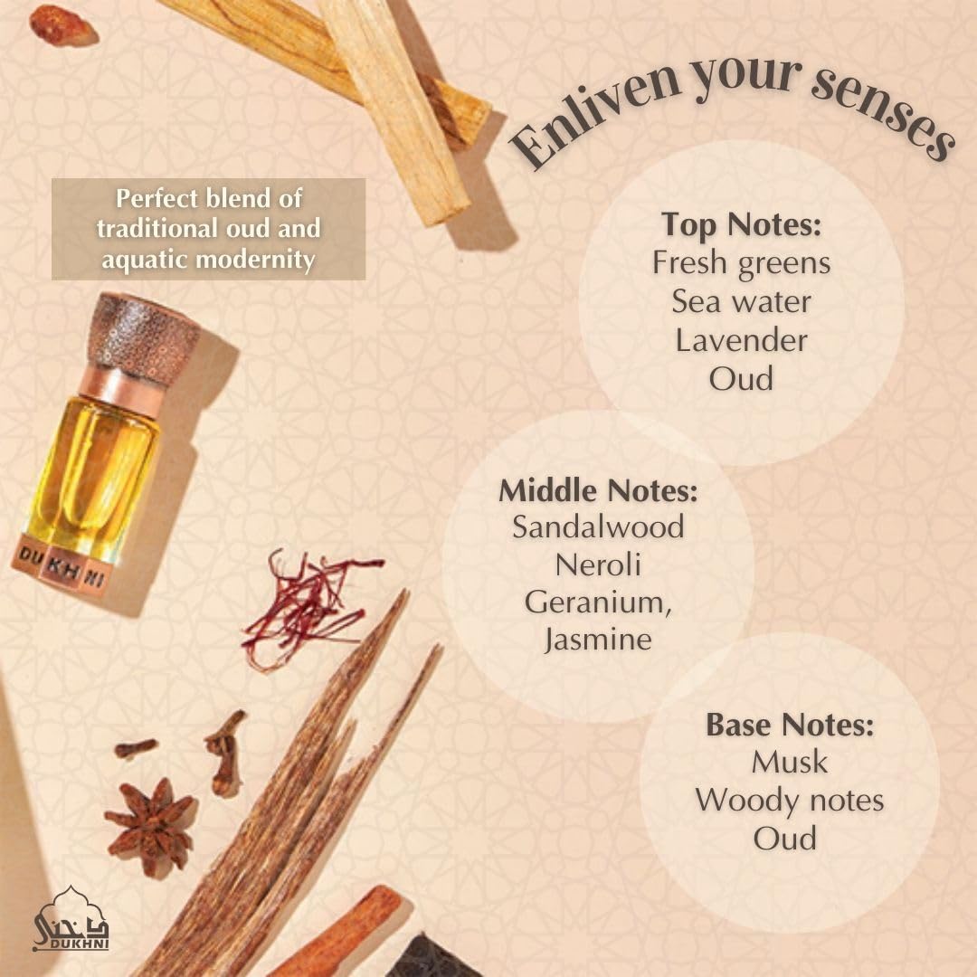 Dukhni Oud Faten Attar 6ml Bottle Authentic Arabic Fragrance Oil 100% Pure Alcohol-Free - Image 3