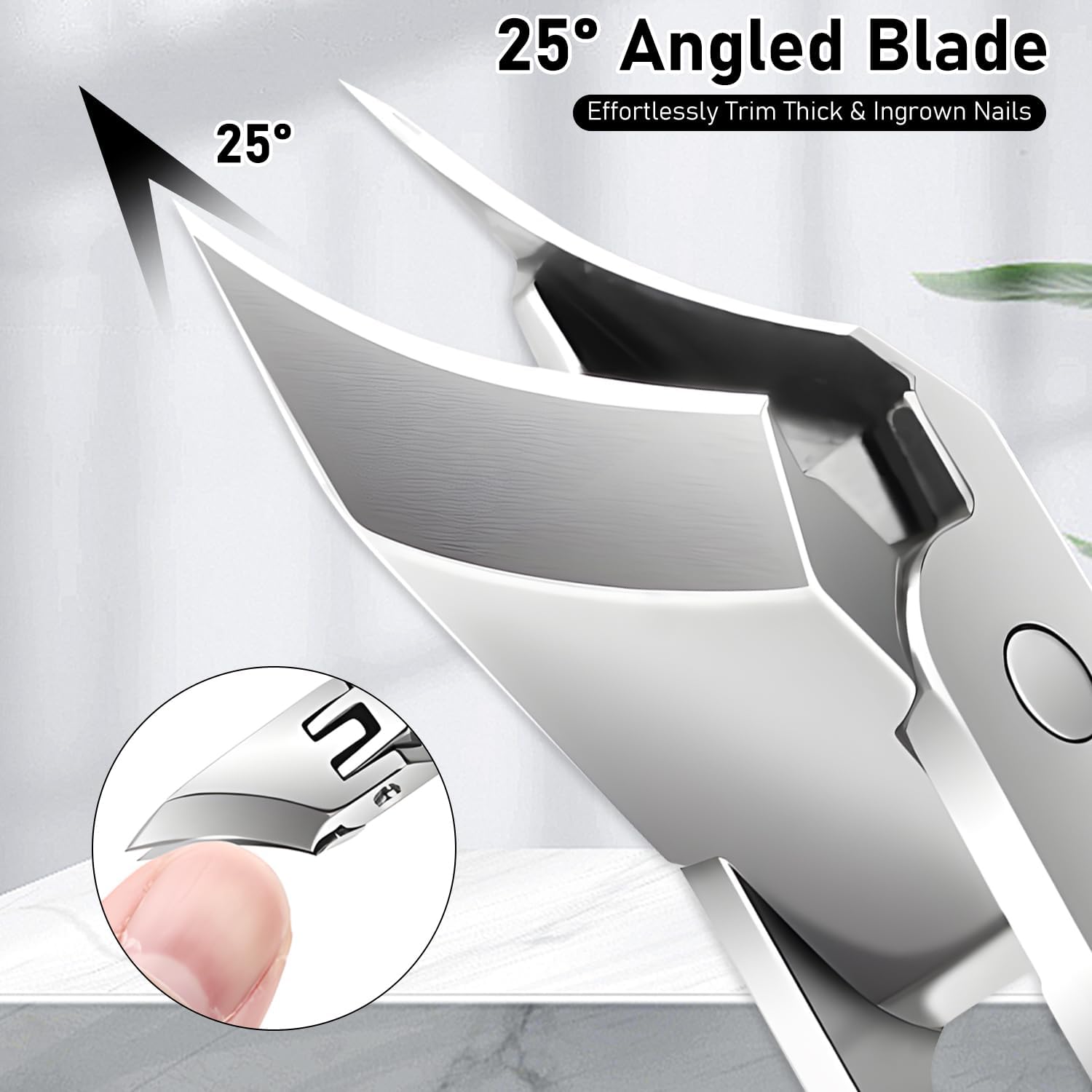 3-Piece Eagle Beak Beveled Nail Clipper Set, Long Handle, Anti-Splash, For Men and Women - Image 7