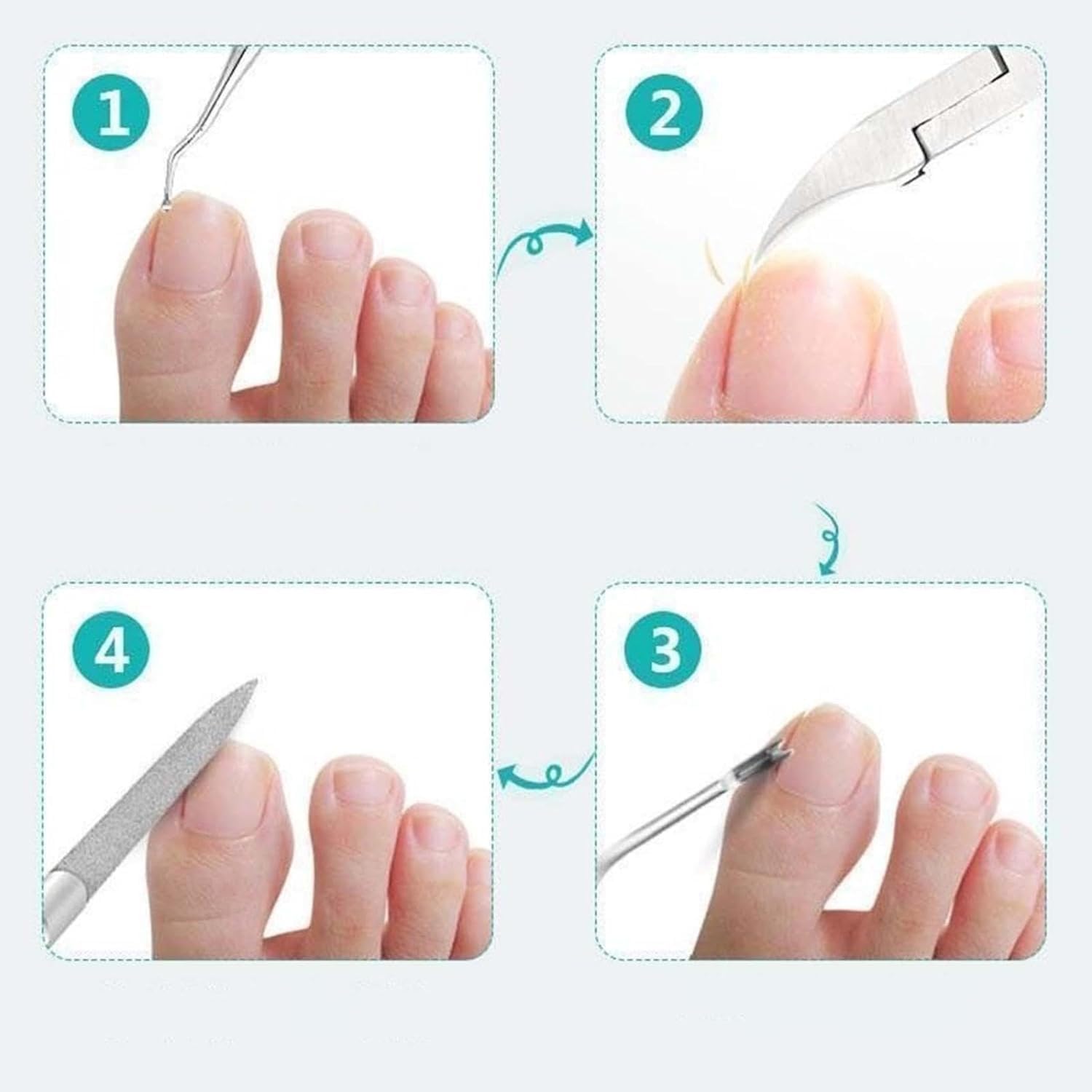 Eagle Beak 3-Piece Beveled Nail Clipper Set Wide Jaw Anti-Splash for Thick Nails - Image 8