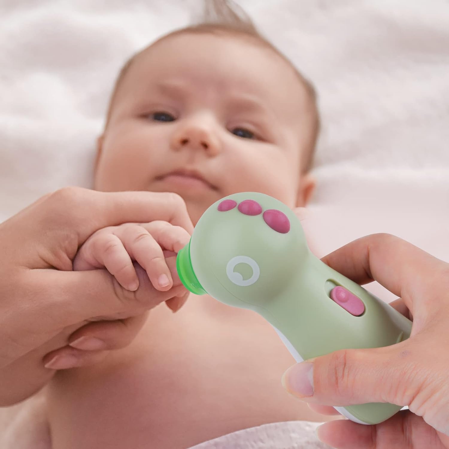 Electric Baby Nail File and Trimmer Set with LED Light and 10 Grinding Heads for Newborns and Adults - Image 9