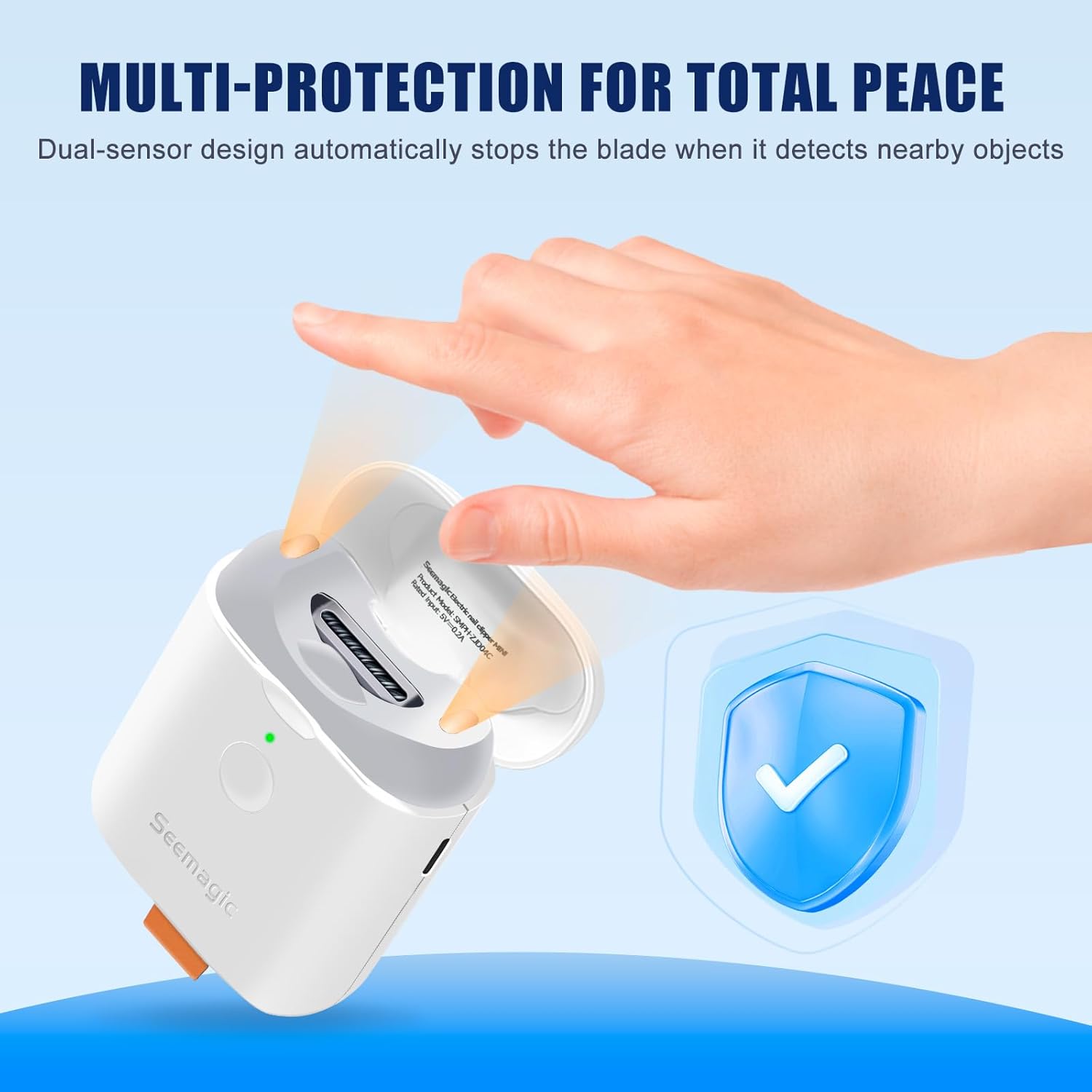 Baby & Adult Electric Nail Clipper, Automatic Trimmer with LED Light, Mini Size - Image 5