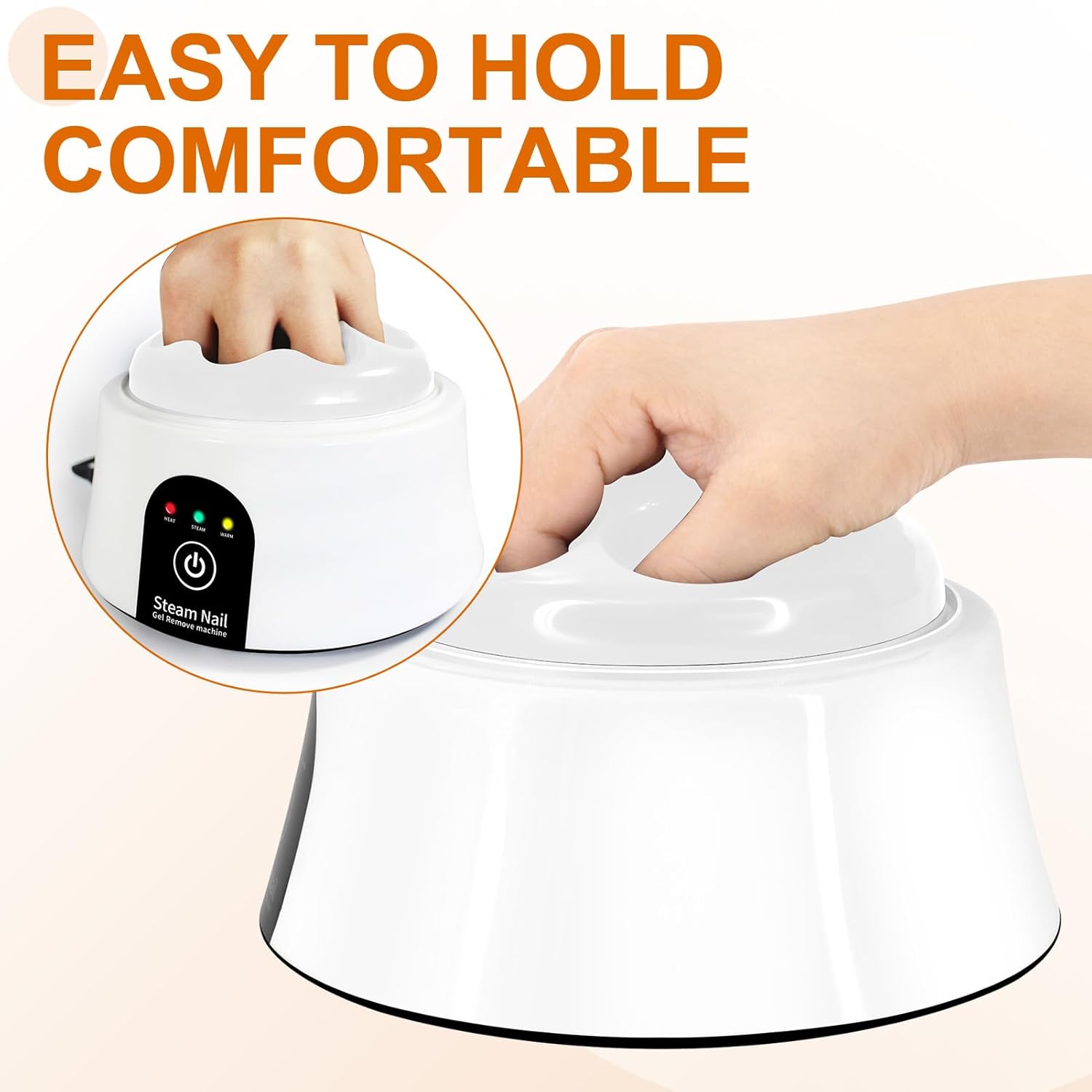 Electric White Nail Soaking Bowl 500ml for Gel Polish Acrylic Removal - Image 9