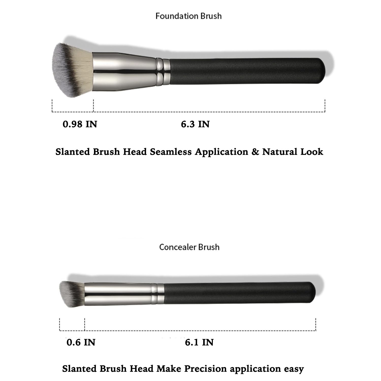 ELESDA Angled Foundation and Concealer Makeup Brush for Flawless Liquid and Cream Application - Image 7