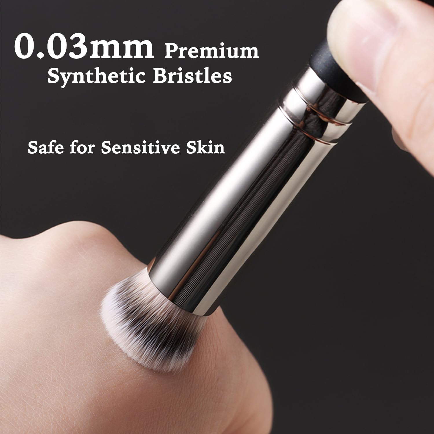 ELESDA Angled Foundation and Concealer Makeup Brush for Flawless Liquid and Cream Application - Image 6