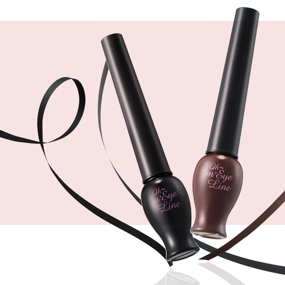 ETUDE OH M'EYE LINE 5ml Brown Liquid Eyeliner Intense Precision Smudge Proof Long Lasting - Image 6