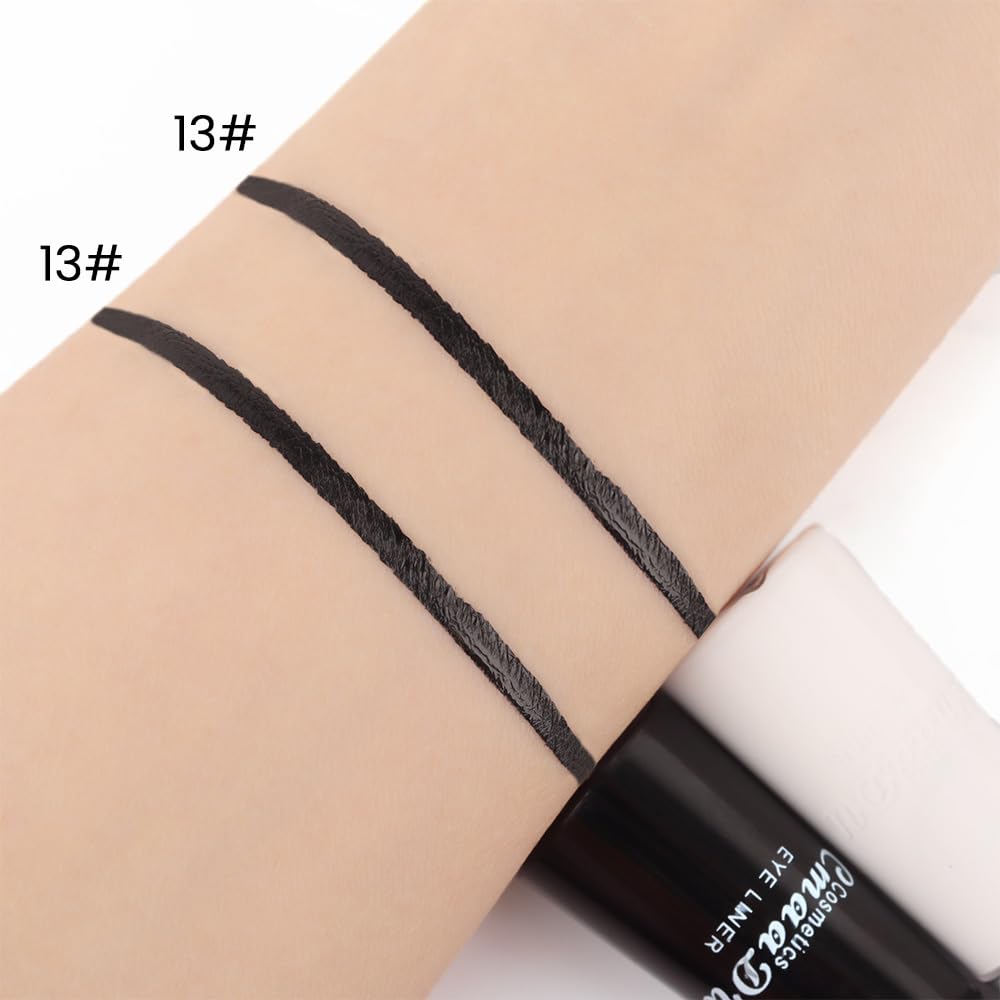 EVPCT 2-Piece Waterproof Liquid Eyeliner Set with Colorful Stamps for Women, Black - Image 6
