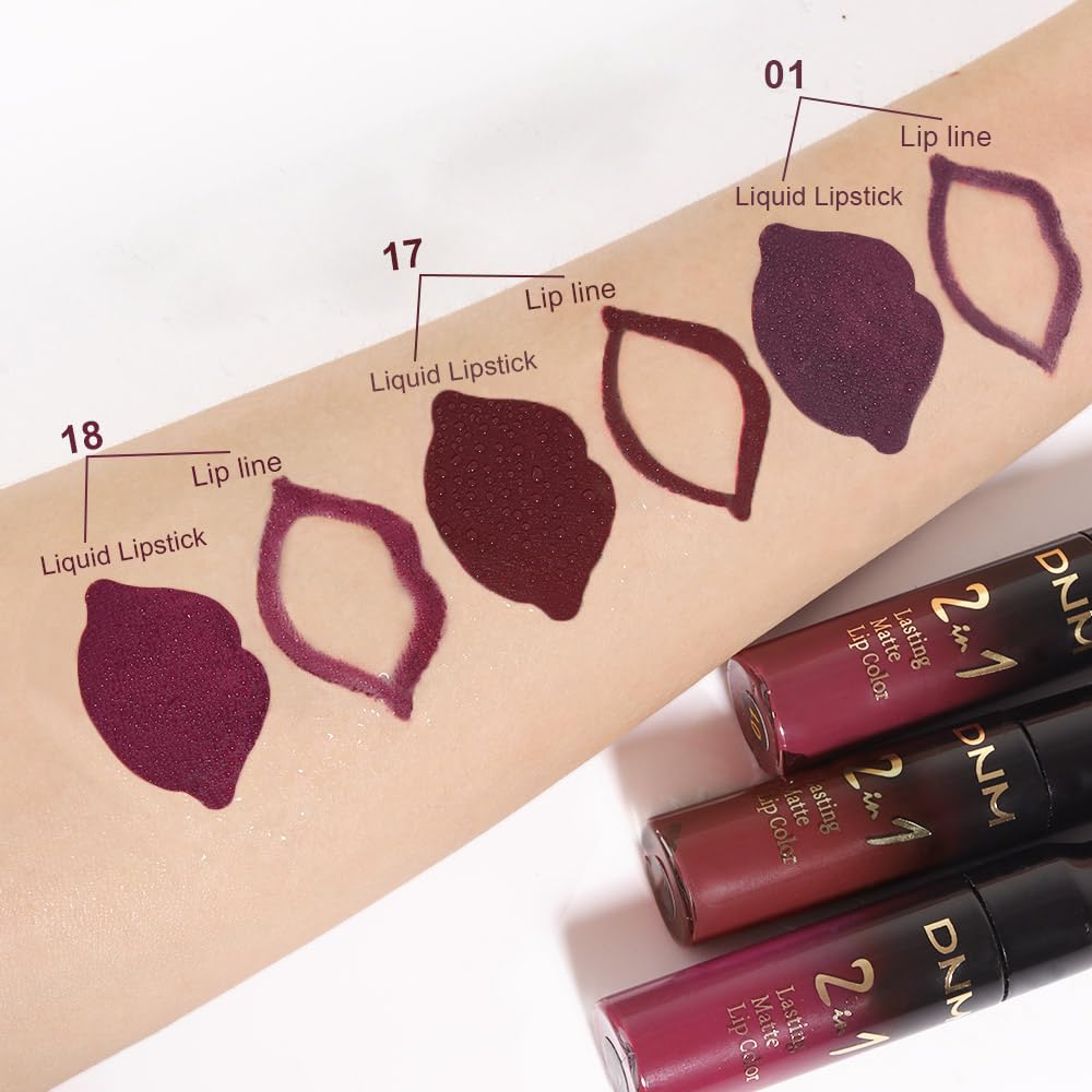 EVPCT 3-Piece Matte Lip Tint & Liner Set Waterproof 24-Hour Wear - Image 6