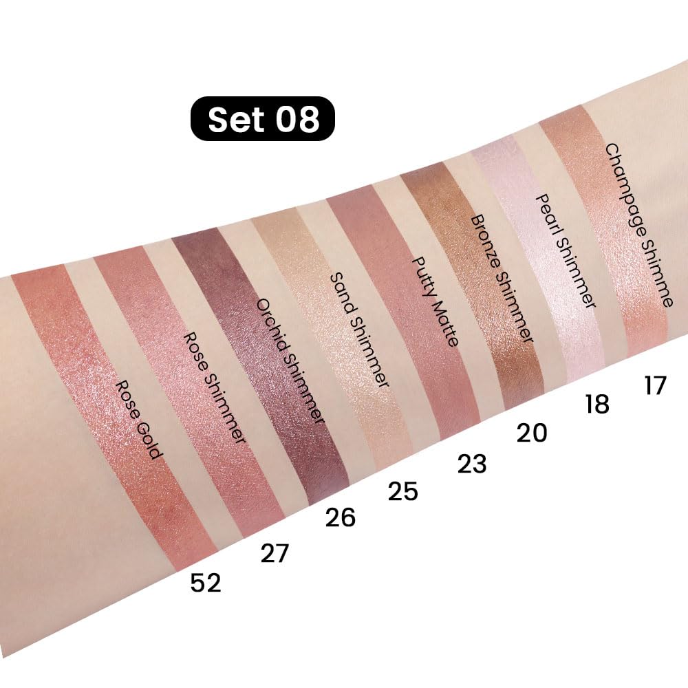 EVPCT 8 Piece Shimmer & Matte Cream Eye Shadow Stick Makeup Set for Women - Image 5