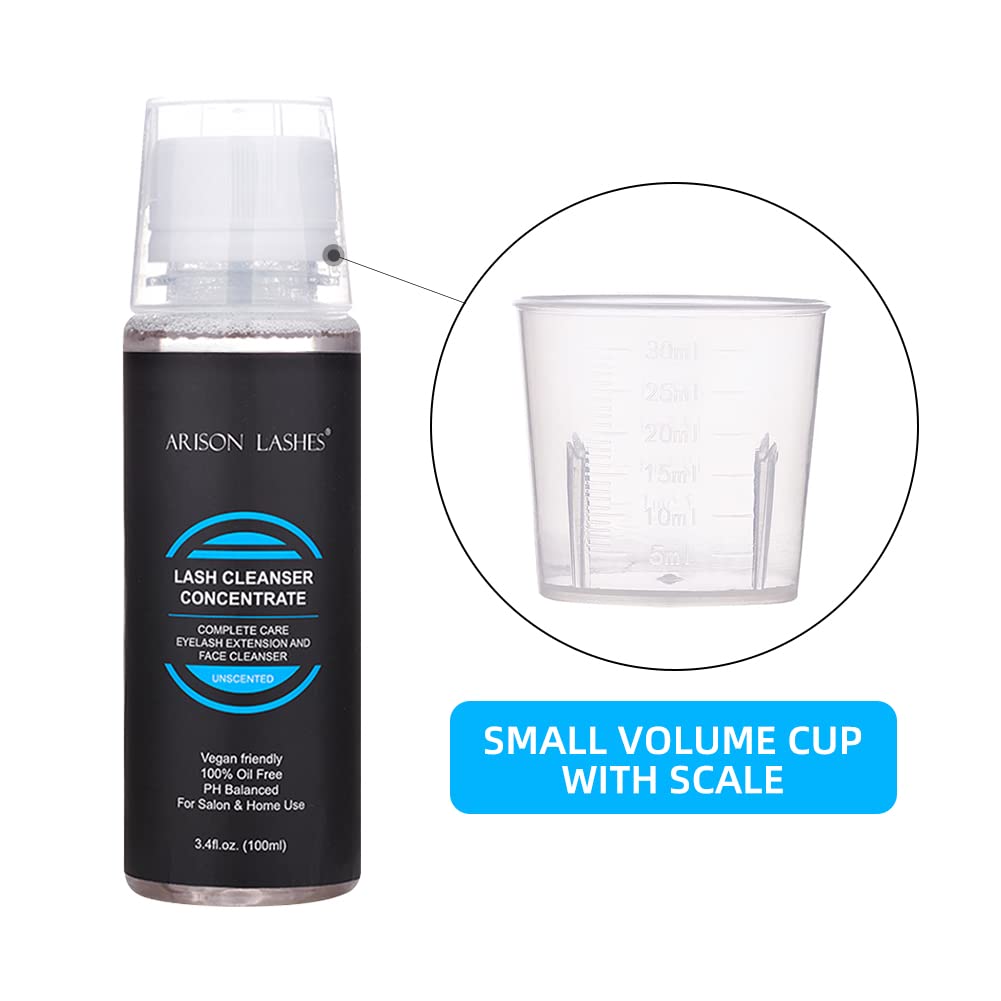 Unscented Eyelash Extension Foaming Shampoo Concentrate 100ml Makes 20 Bottles - Image 3