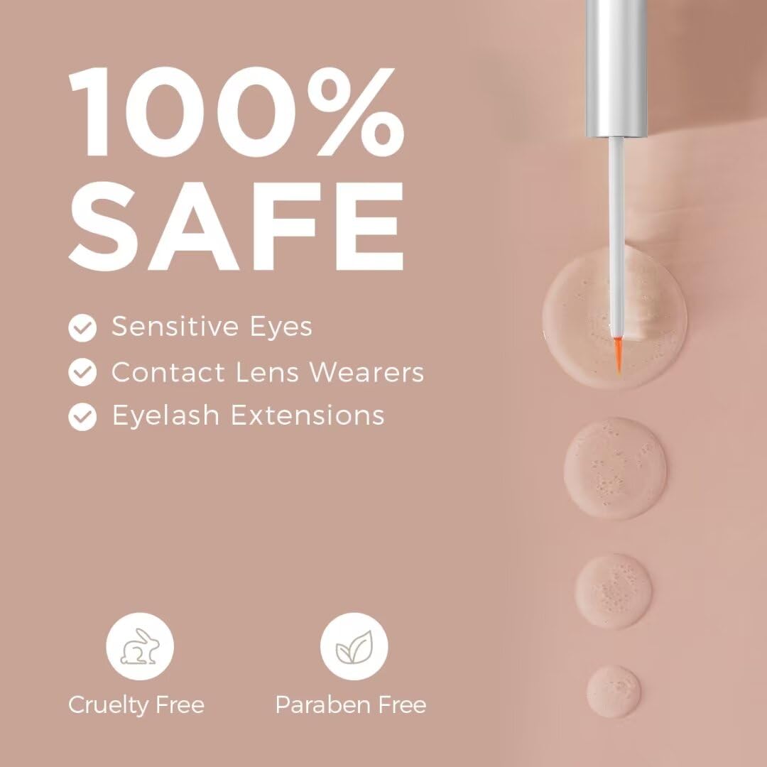 Nourishing Eyelash Growth Serum for Fuller Longer Lashes, Cruelty-Free Formula, 10ml Size - Image 5