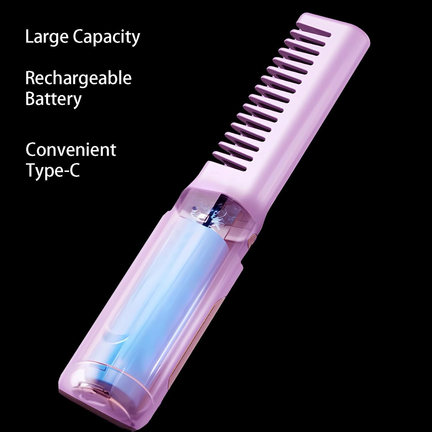FA FIGHTART Portable Cordless Mini Hair Straightener with LCD Display and USB Charging - Pink - Image 6