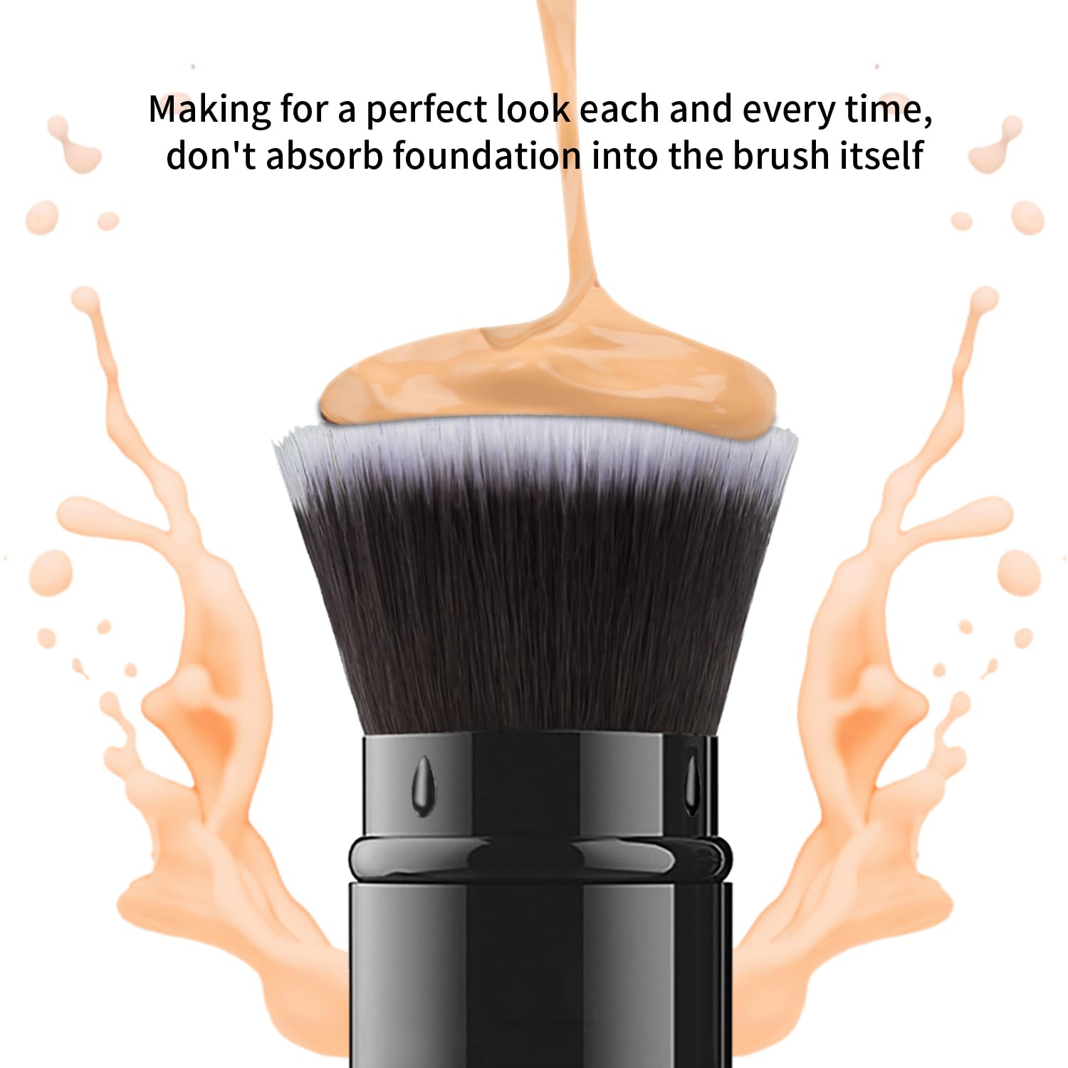 Falliny Retractable Makeup Brush Set - Travel Kabuki for Liquid Powder Cream Cosmetics - Image 3