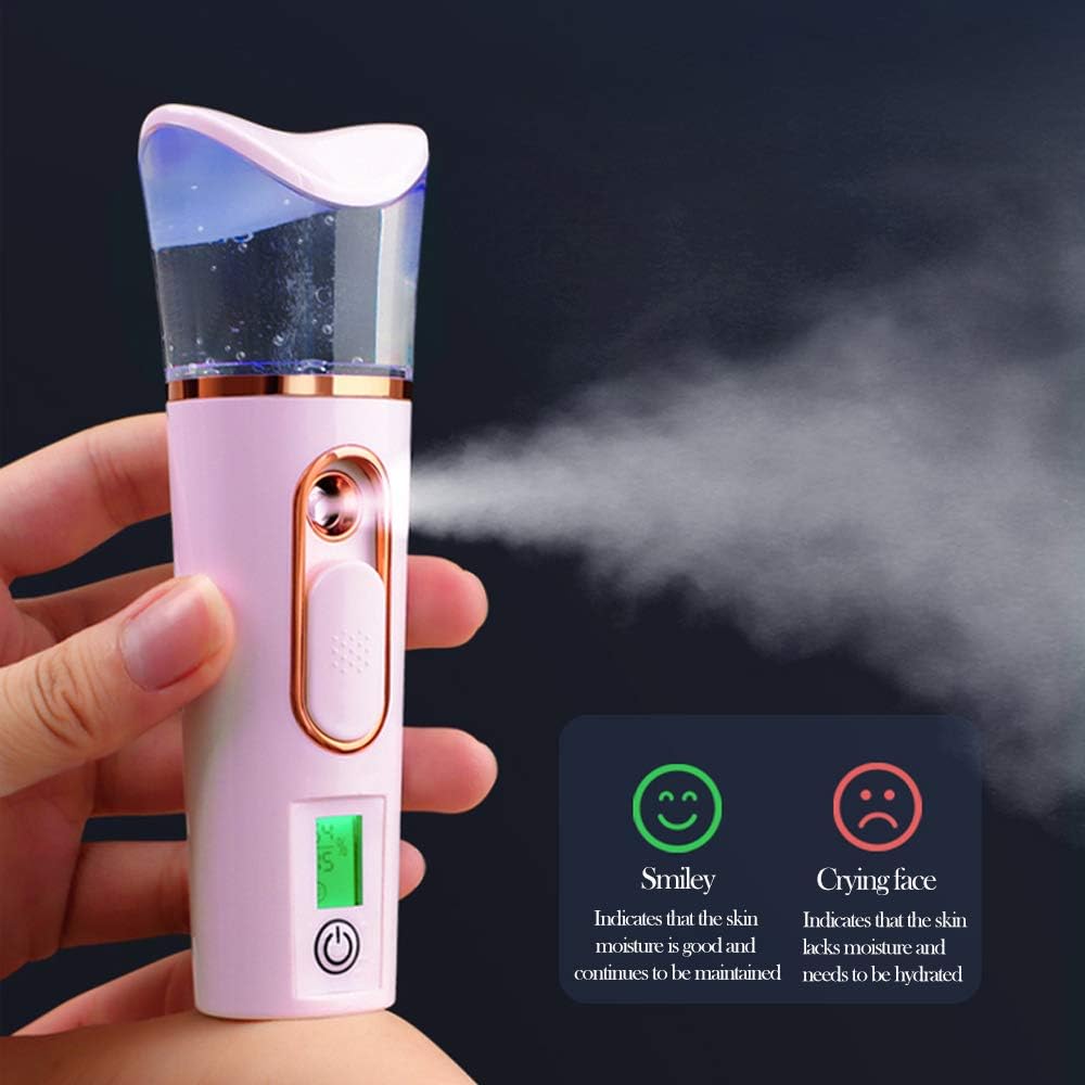 FANTEXY Portable Nano Facial Mister with Built-in Moisture Tester, USB Mini Cool Face Sprayer - Image 4
