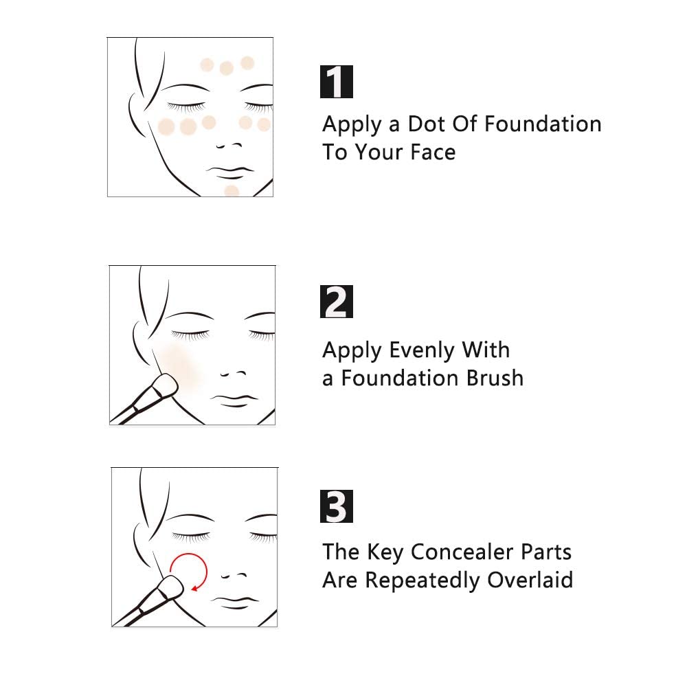 Travel Size Flat Top Kabuki Foundation Brush for Liquid, Cream, Powder Makeup Application - Image 8